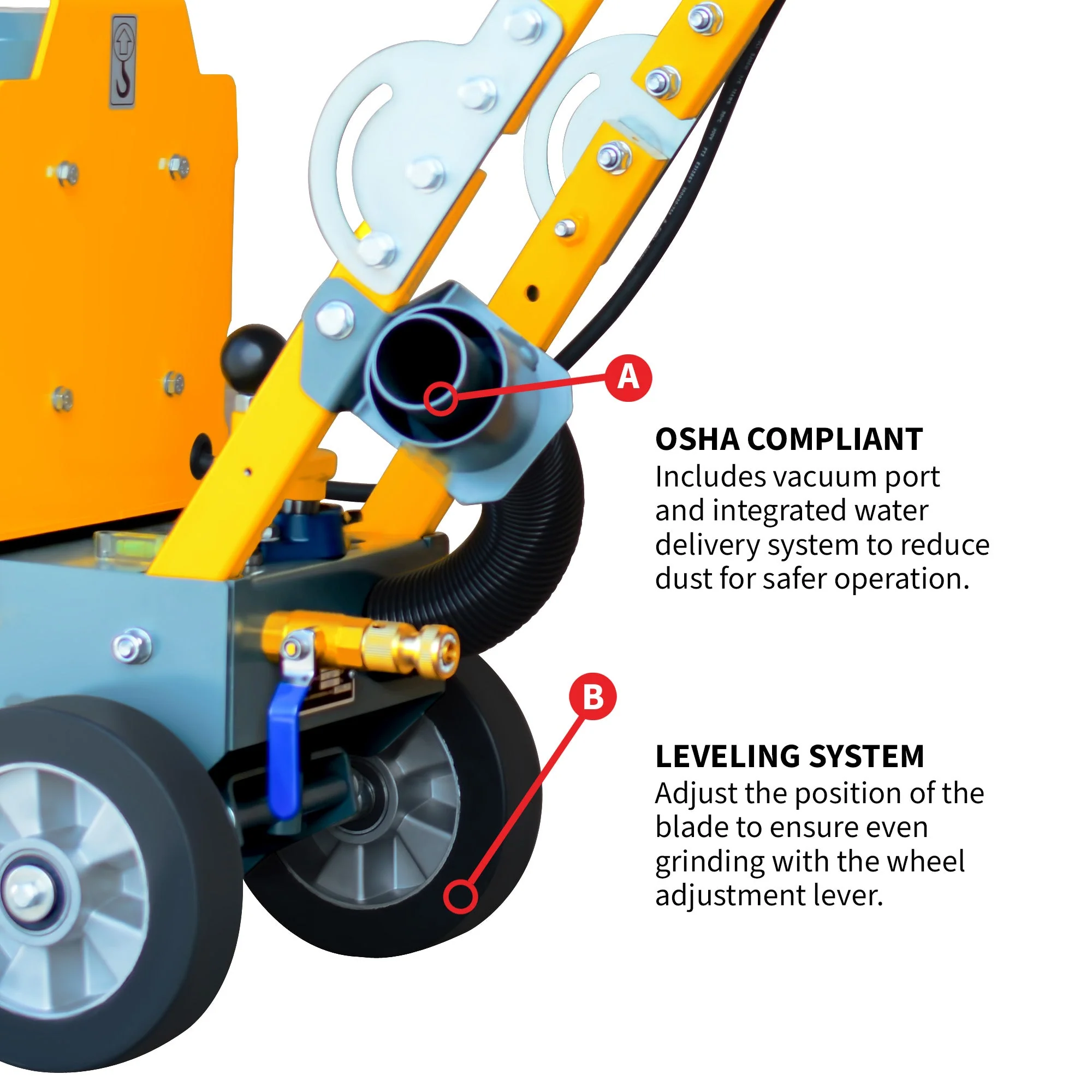 10" Electric Concrete Floor Grinder 1.5HP Motor for Smoothing, Floor Prep, Coatings - Image 6