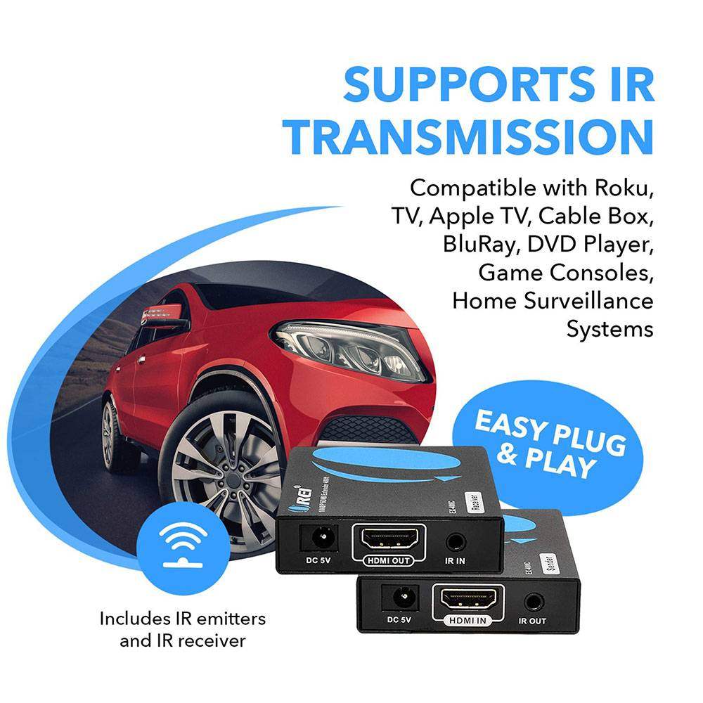 1080p HDMI Extender Over CAT6/7 upto 400 ft - IR (EX-400C) - Image 7