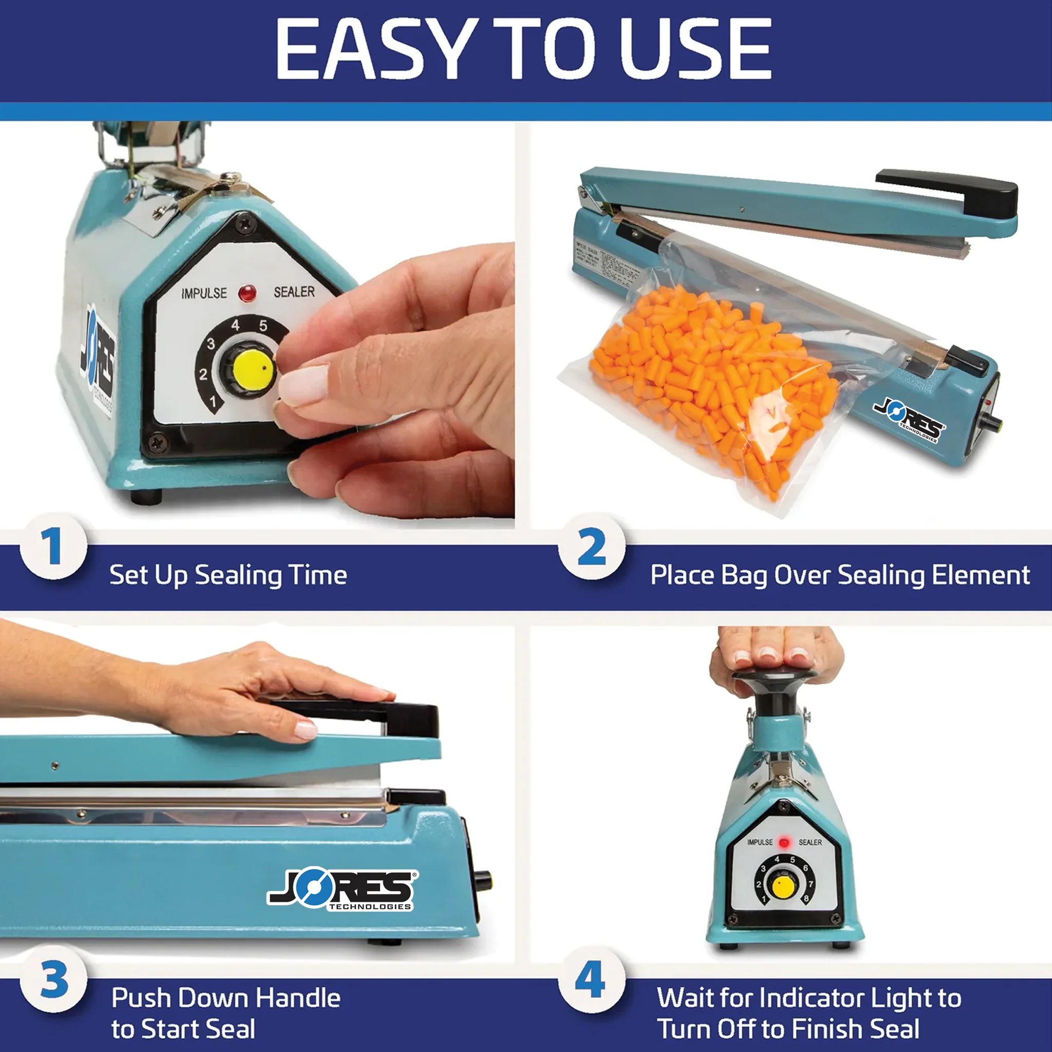 16” Manual Impulse Bag Wide Sealer - Image 5