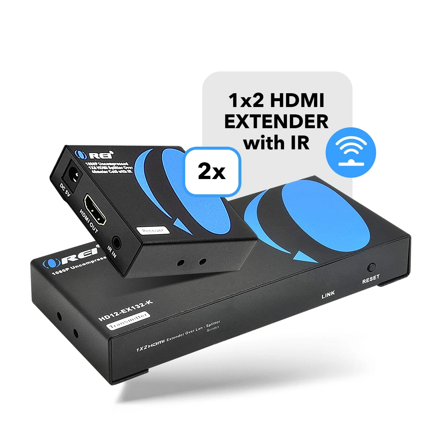1x 2 HD Extender Splitter Up To 132 Feet (HD12-EX132-K) - Image 2