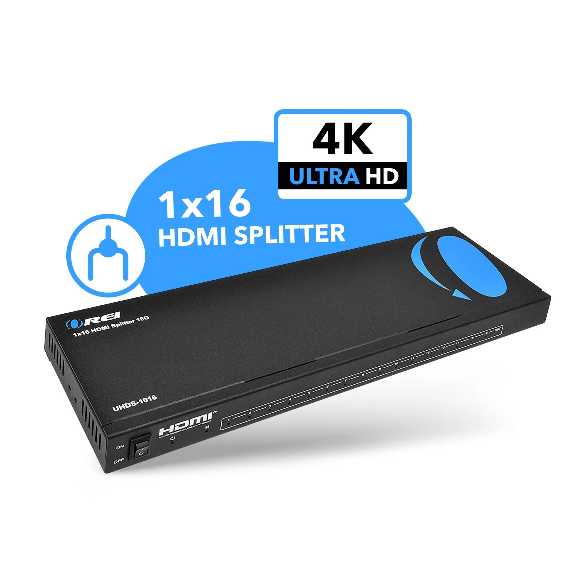 1x16 HDMI Splitter : 1-in 16-out, UltraHD 4K, EDID (UHDS-1016) - Image 3