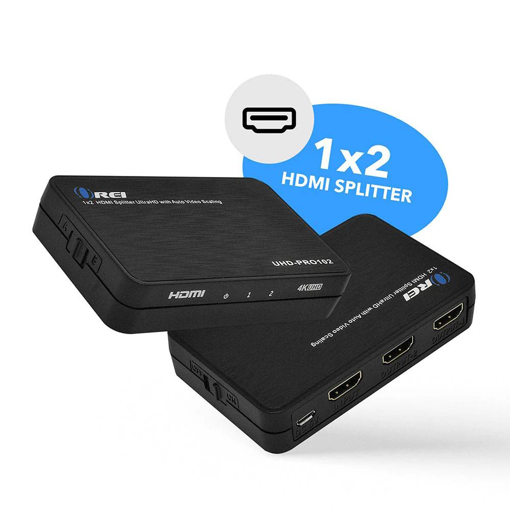 1x2 HDMI Splitter: 1-in 2-out, UltraHD 4K, Downscale, EDID (UHD-PRO102) - Image 3