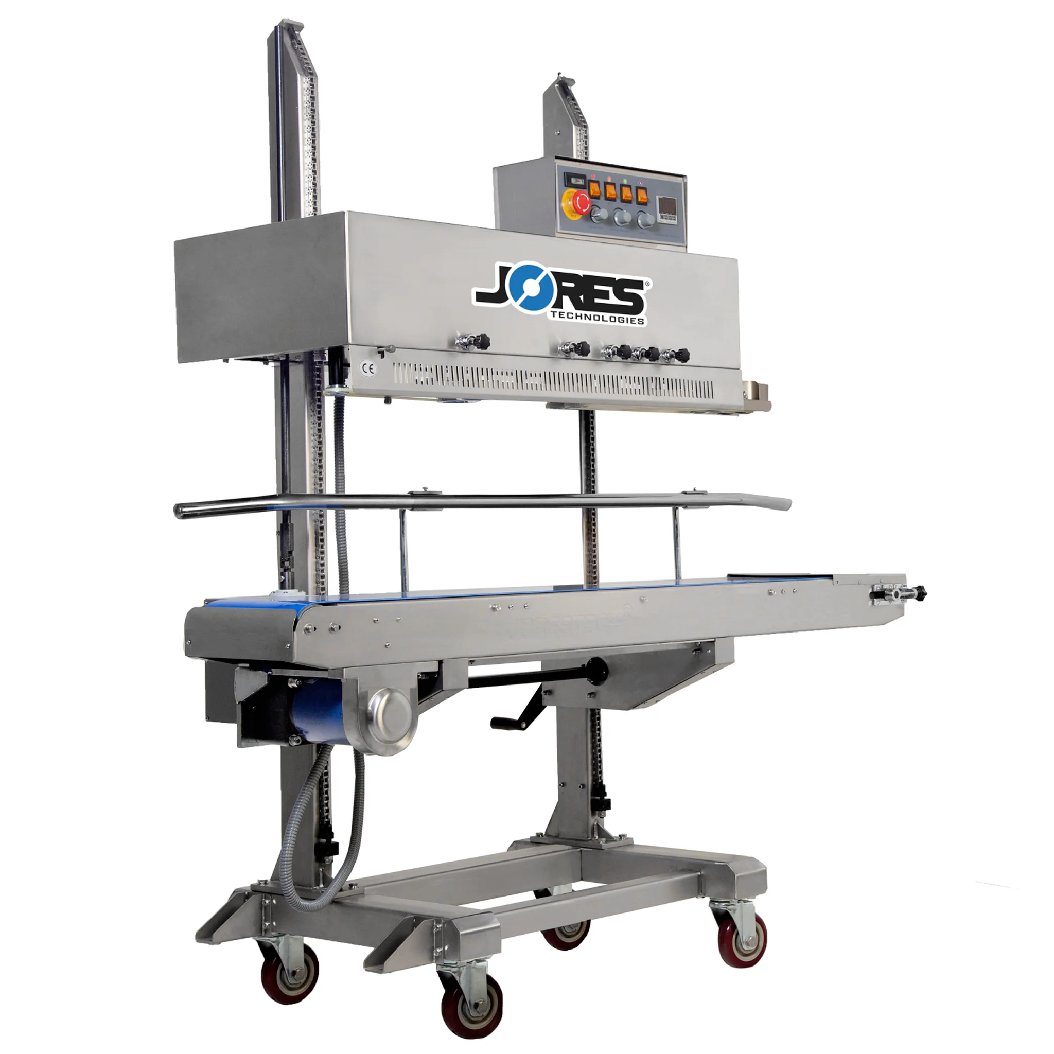 220V Stainless Steel Digital Vertical Continuous Band Sealer 1010 with Coder
