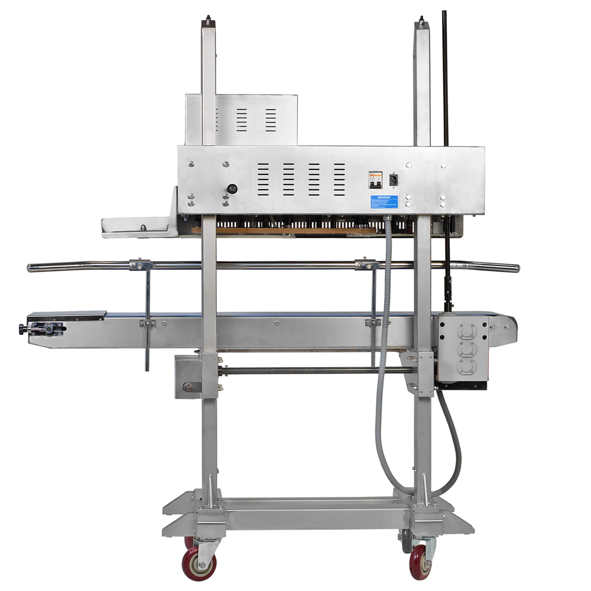 220V Stainless Steel Digital Vertical Continuous Band Sealer 1010 with Coder - Image 10