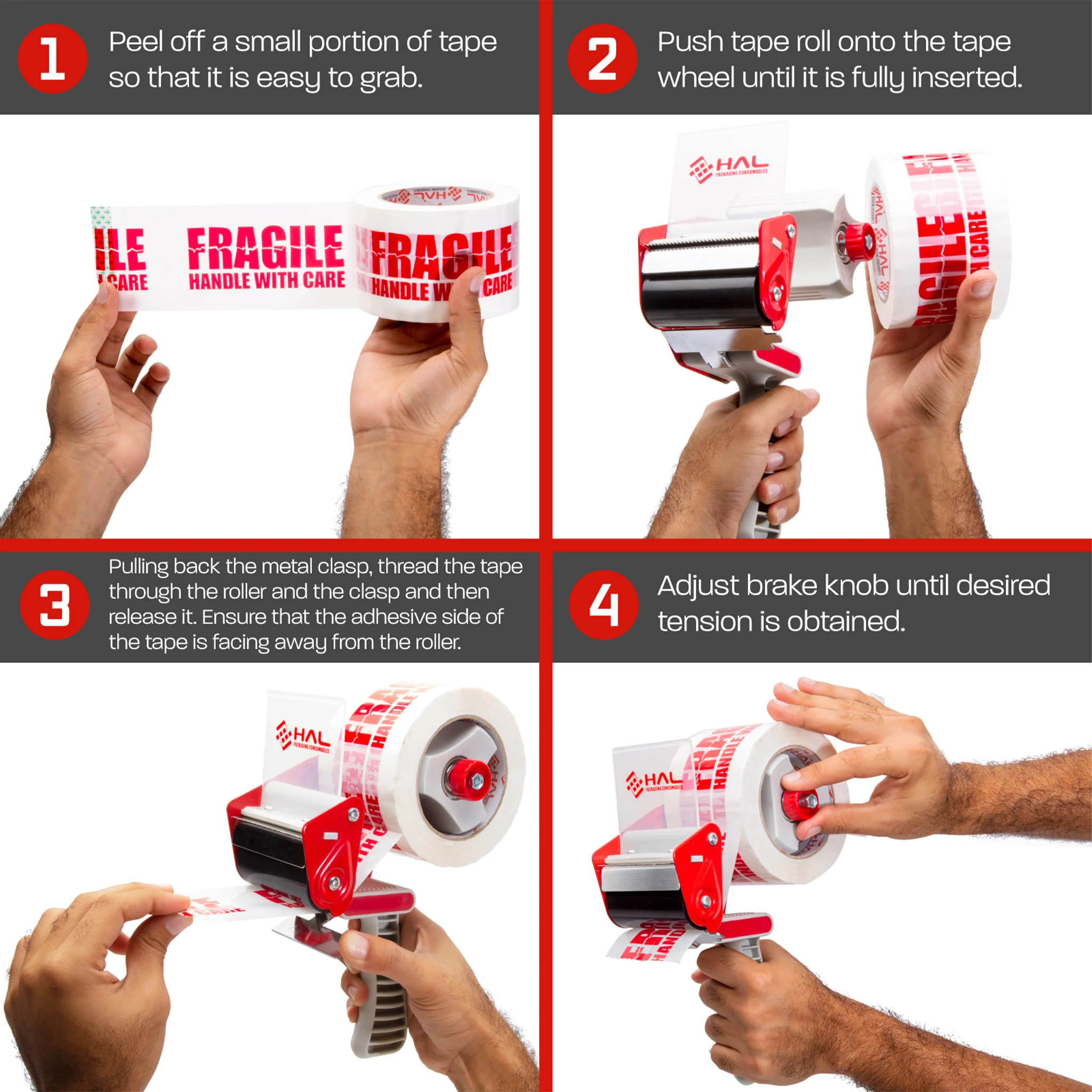 3” Handheld Heavy Duty Tape Dispenser - Image 4