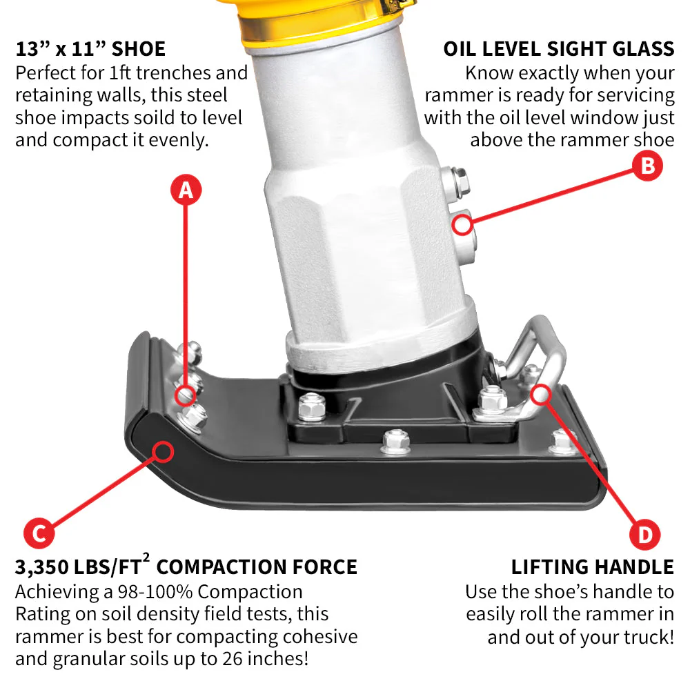 3 HP Honda Vibratory Rammer Tamper with Honda GX100 Engine 3350 lbs/ft - Image 6