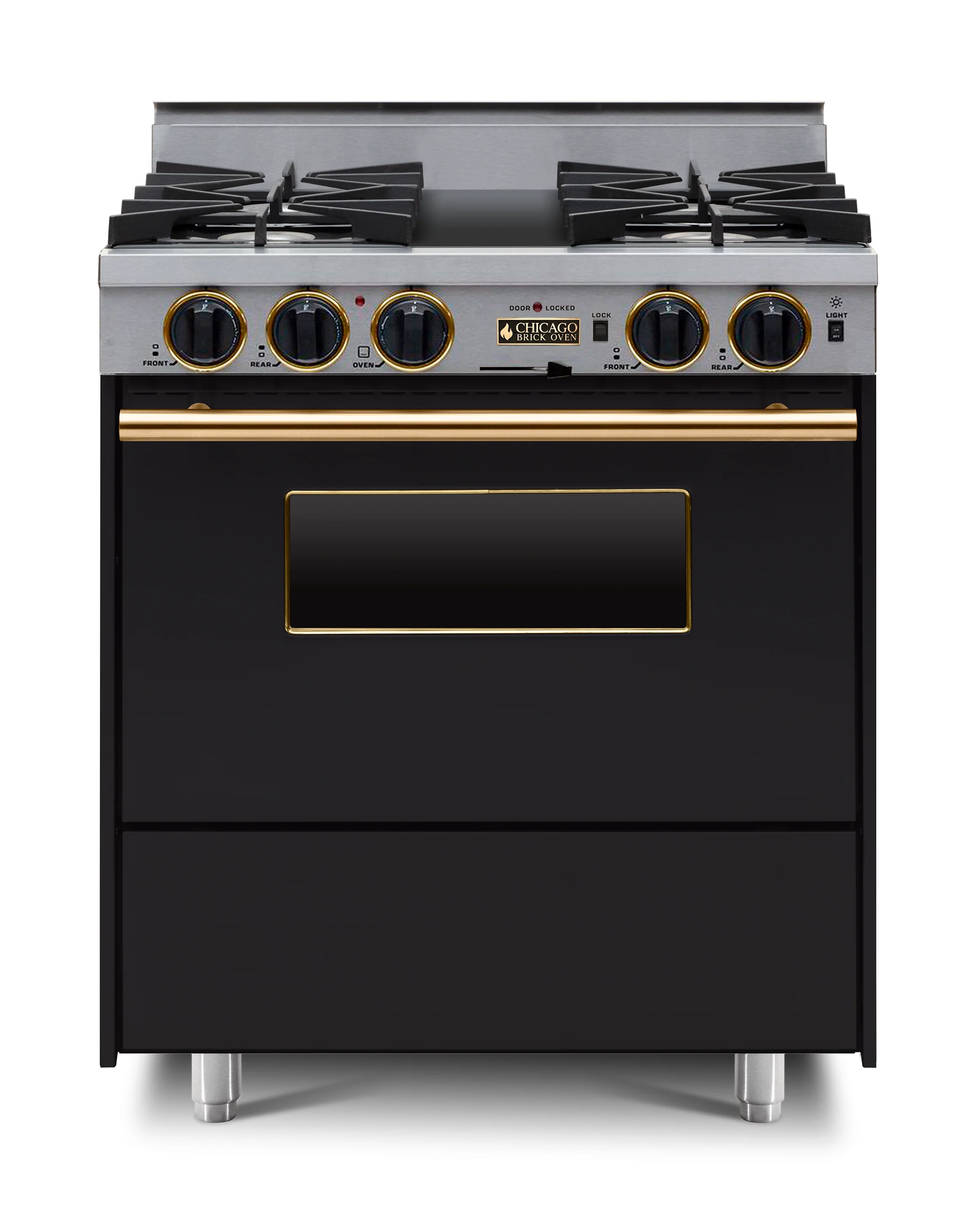 Chicago Brick Oven - 30” Dual-Fuel Self-Cleaning Convection Range - Open Burners - Image 6
