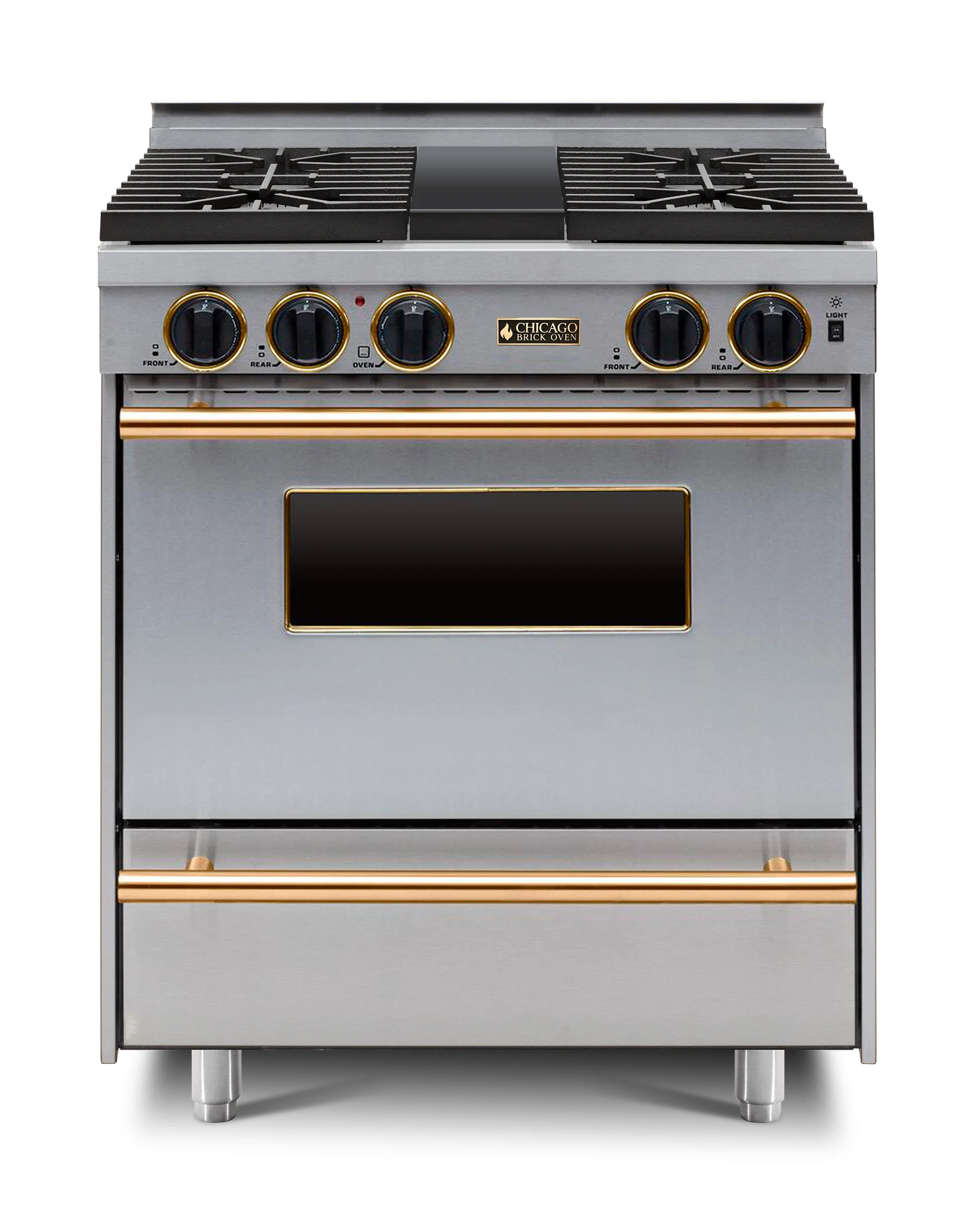 Chicago Brick Oven - 30” LP Gas All-Gas Convection Range - Sealed Burners - Image 2