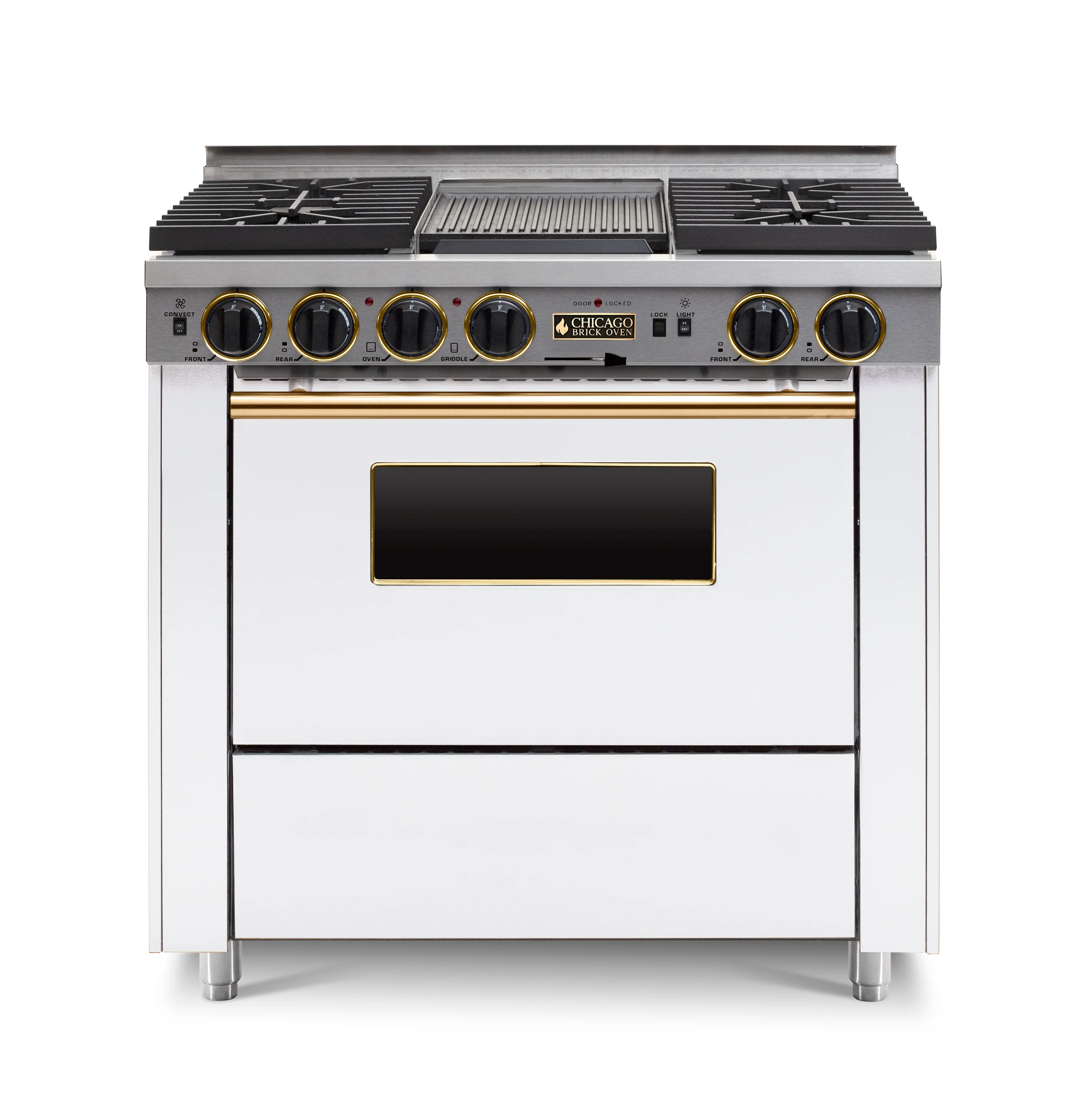 Chicago Brick Oven - 36” Dual-Fuel Self-Cleaning Convection Range - Sealed Burners - Image 7