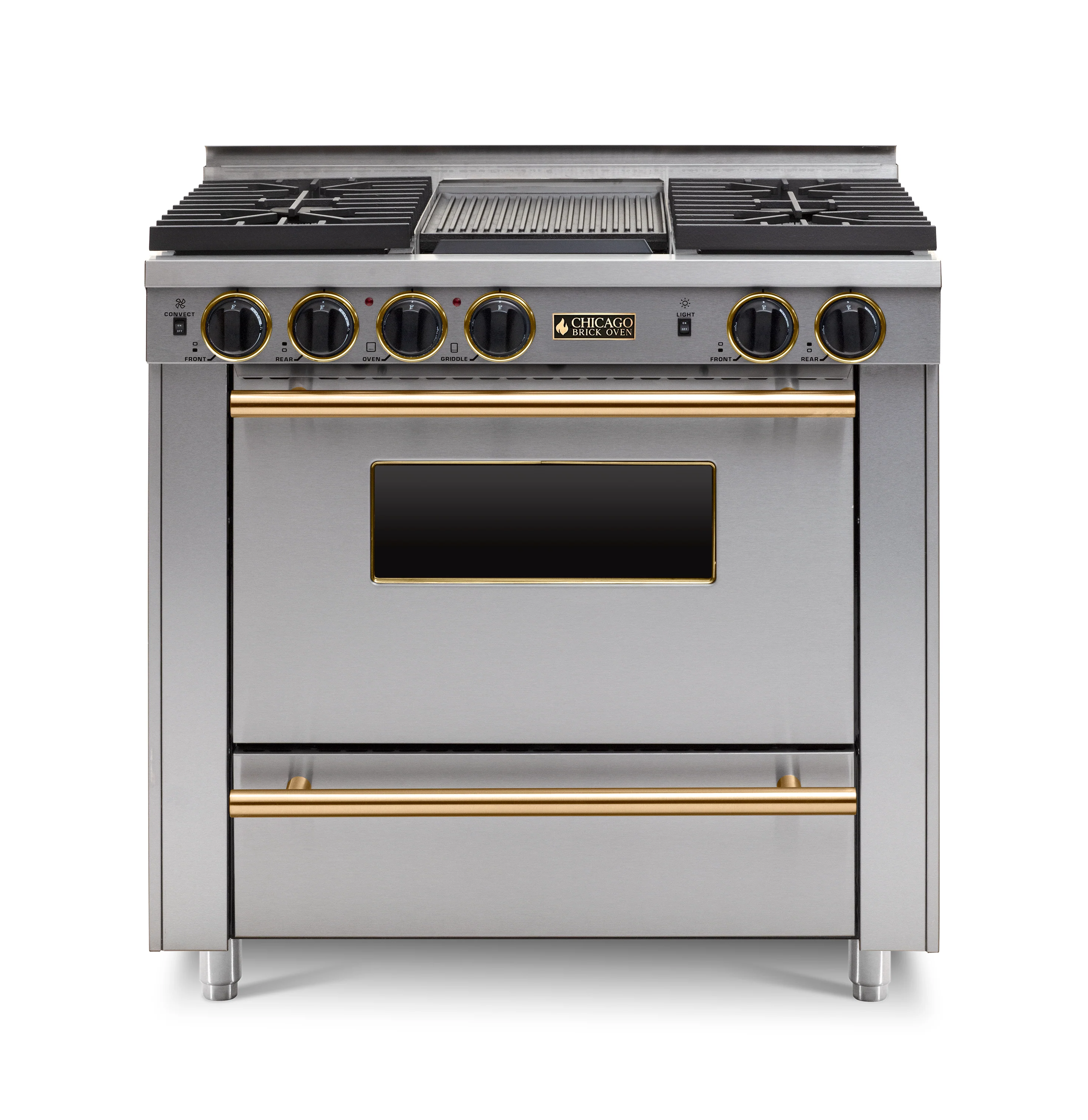 Chicago Brick Oven - 36” LP All-Gas Convection Range - Sealed Burners (4-6 Burners Option ) - Image 3