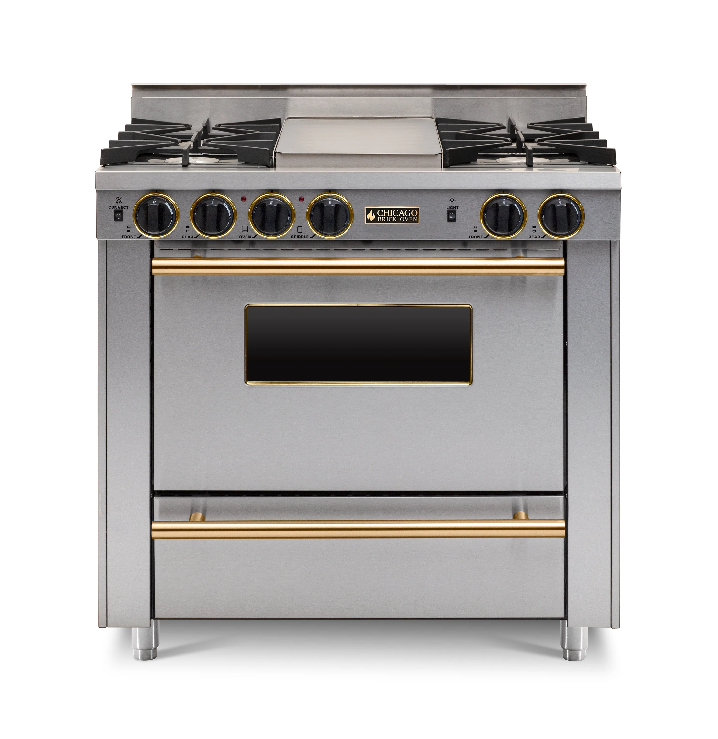 Chicago Brick Oven - 36” LP All-Gas Range - Open Burner - Image 4