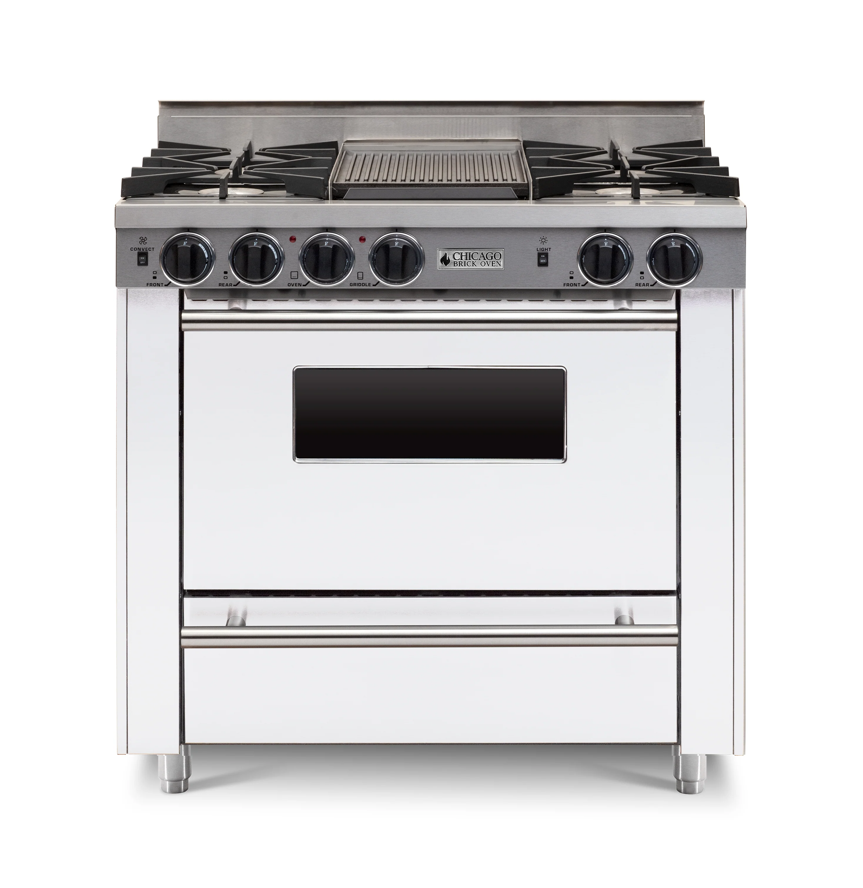 Chicago Brick Oven - 36” LP All-Gas Range - Open Burner - Image 5