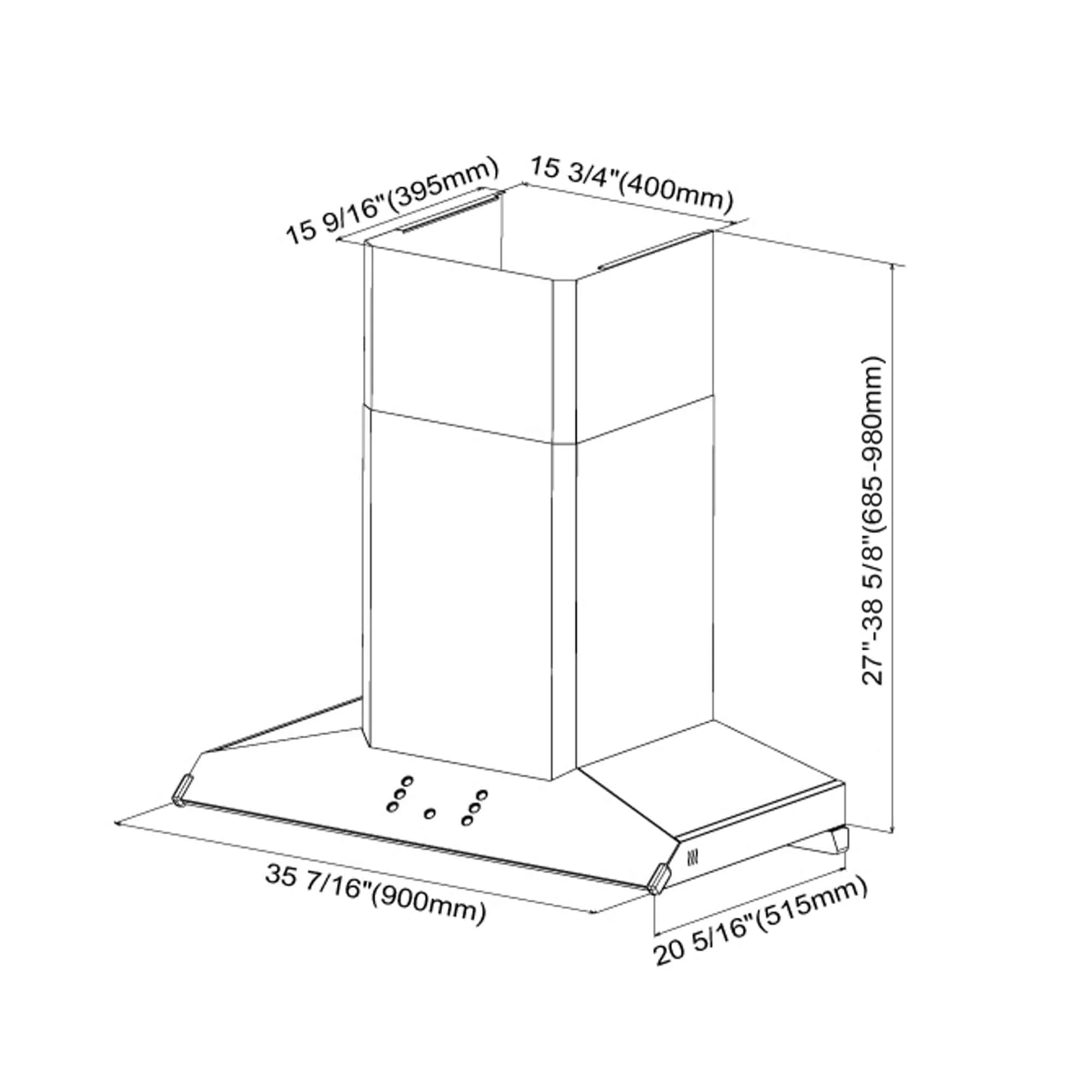 FOTILE - 36" Wall Mount Perimeter Vent Series | EMG9030 - Image 9