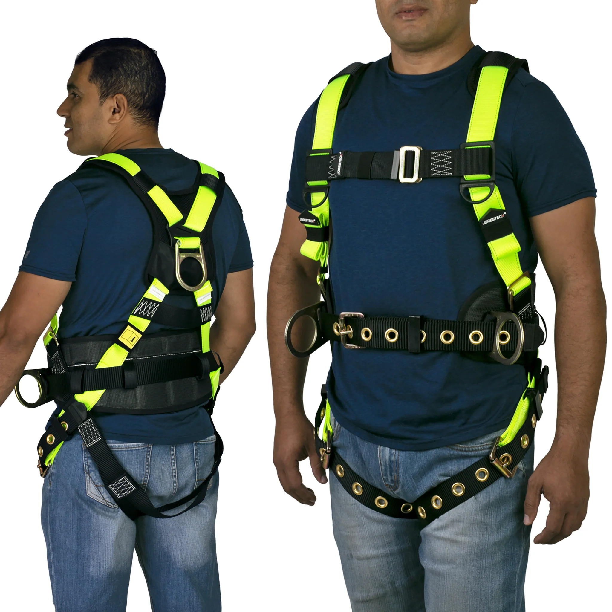 3D Fall Protection Safety Body Tower Harness with Grommets and Back Support - Image 2