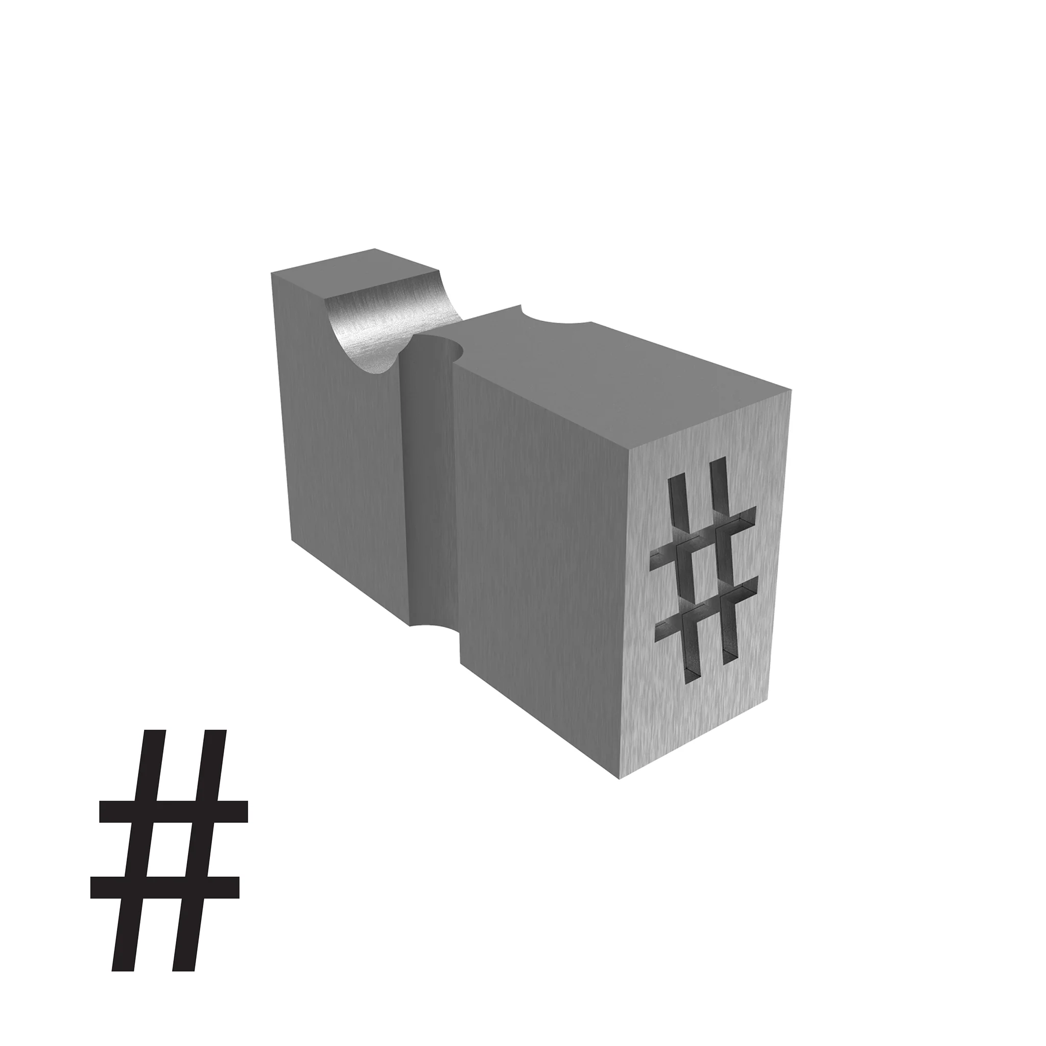 4.9mm Embossing Types - Number Sign