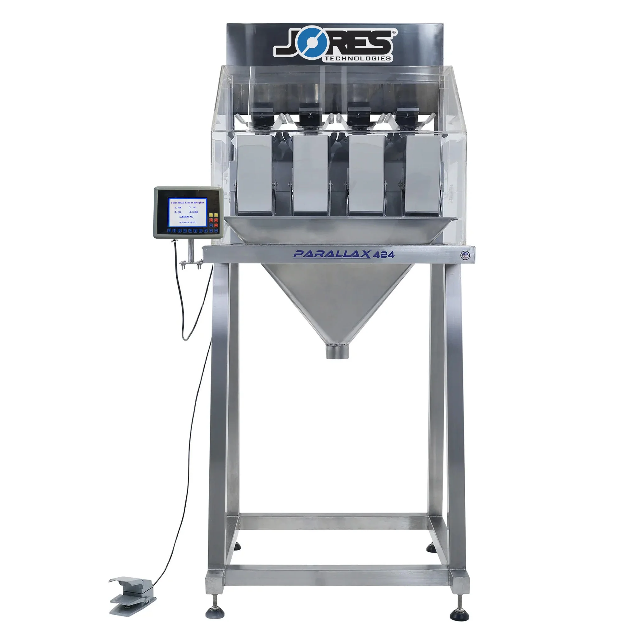 4 Head Linear Weigher - 2400 ml with Stainless Steel Stand - Image 3