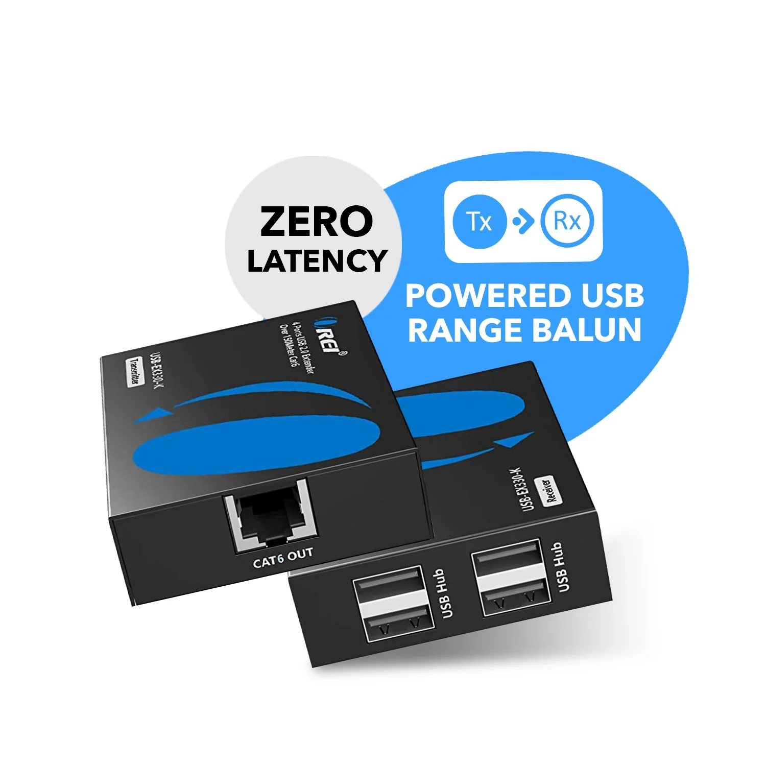4 Port USB Extender Over CAT 6 Up To 330 Feet (USB-EX330-K) - Image 3