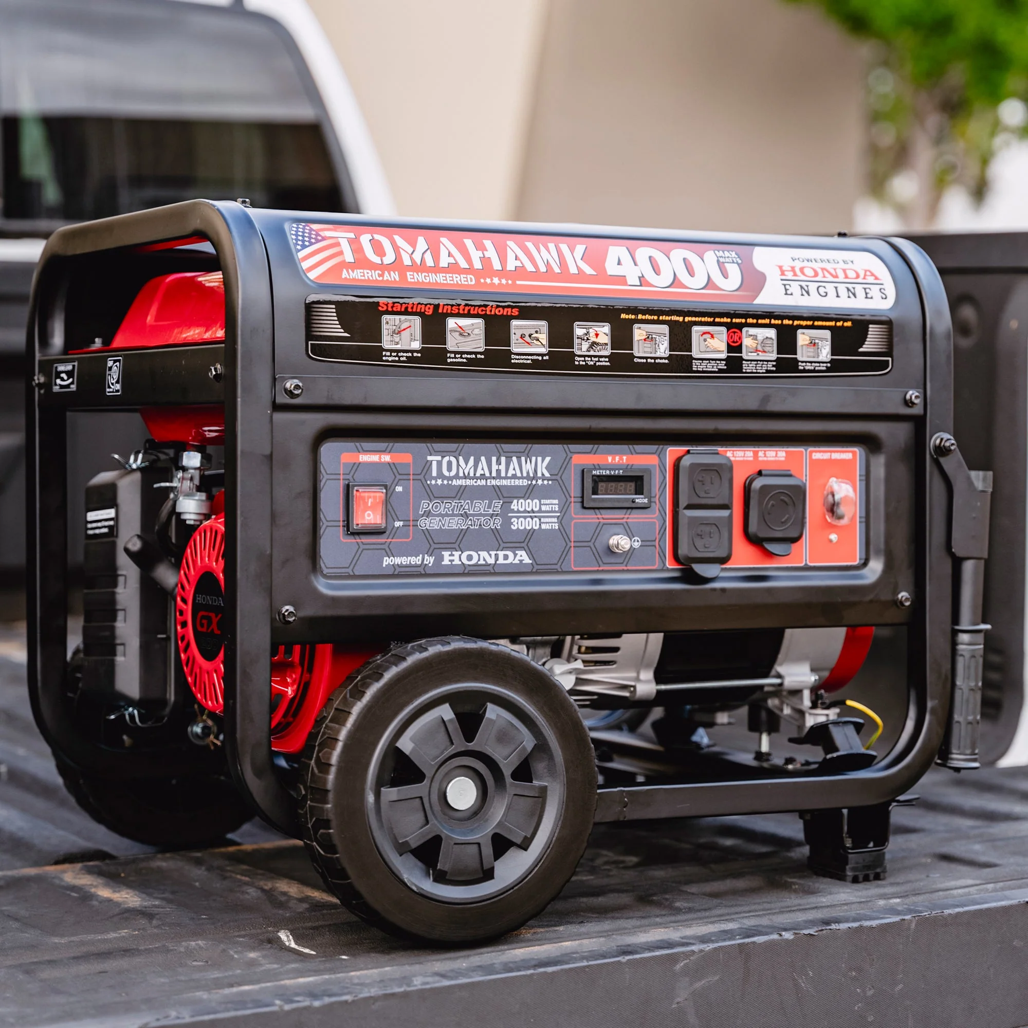 4000 Watt Honda Powered Generator Portable Gas Power Professional Use - Image 2