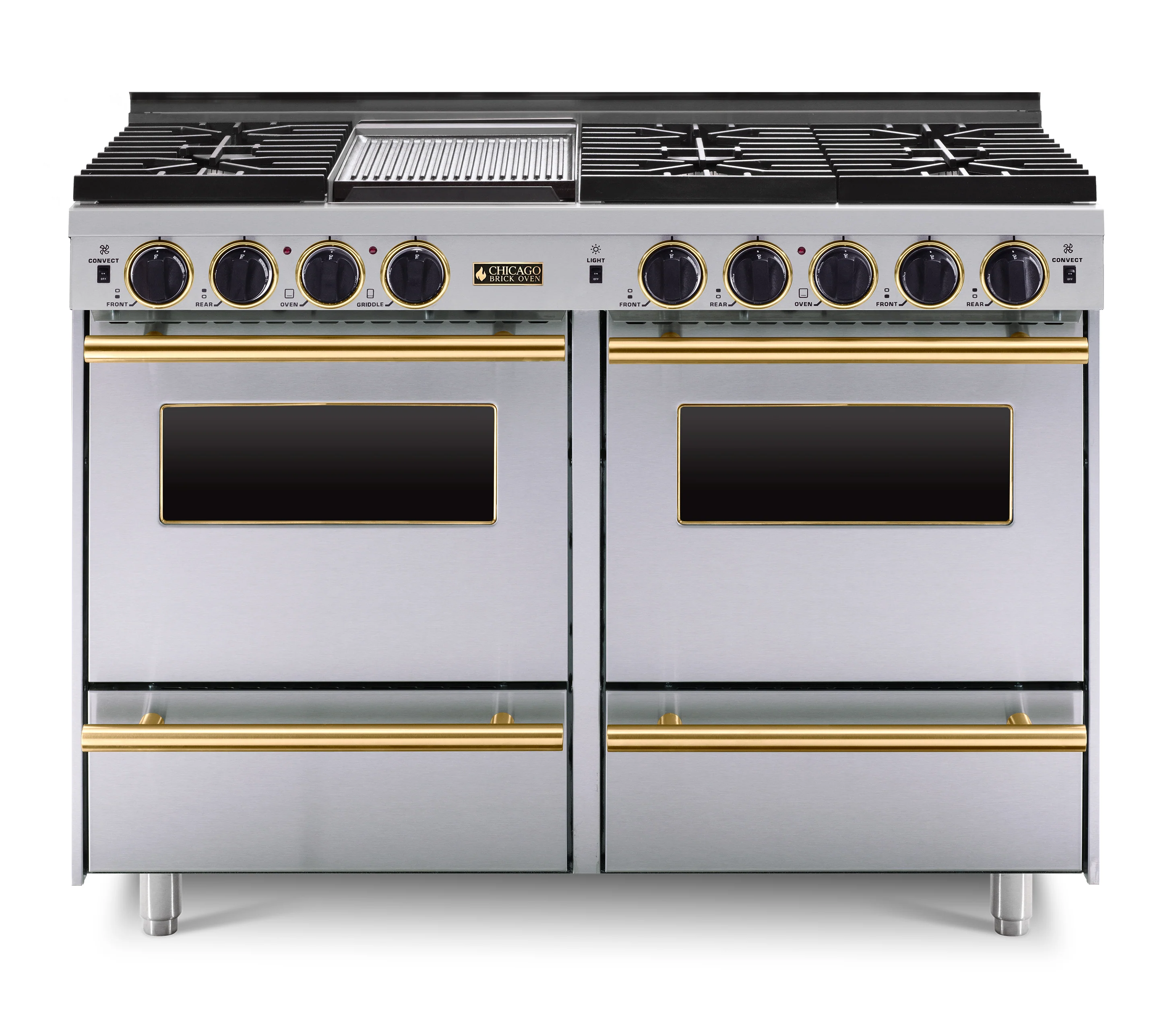Chicago Brick Oven - 48" LP All-Gas Convection Range - Sealed Burners - Image 3