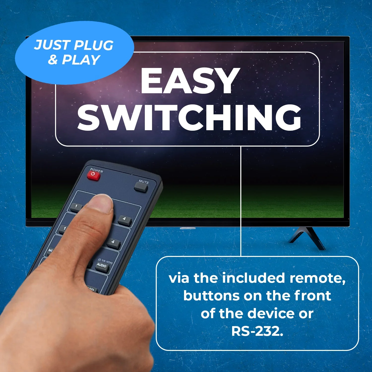 4K@30Hz HDMI Matrix Multiviewer Switch w/ RS-232 Control (HDS-402MV) - Image 10