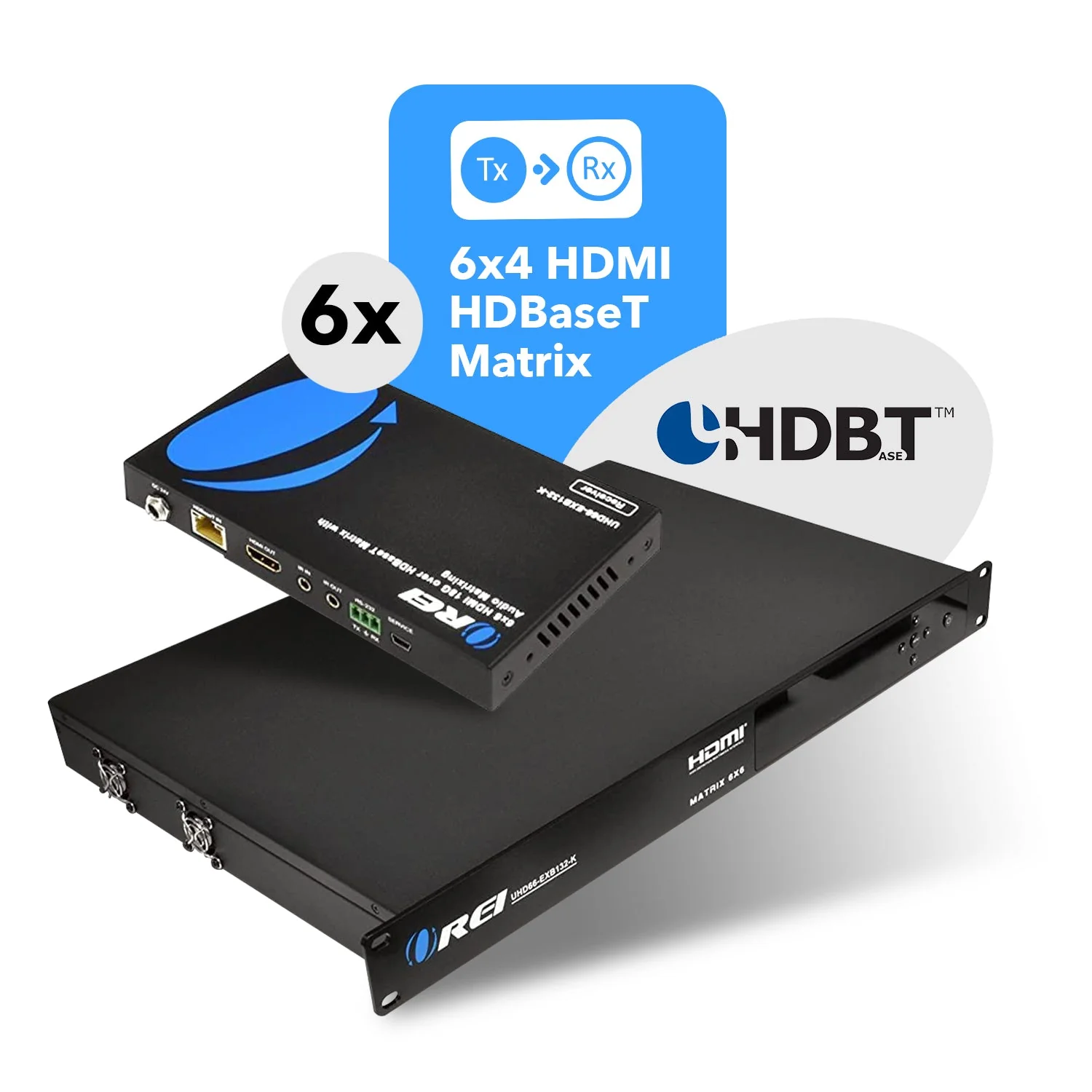 4K 6x4 HDMI HDBaseT Matrix Over CAT6/7 up to 132 Feet, 18Gbps Bandwidth with HDR, IR Control (UHD66-EXB132-K) - Image 2