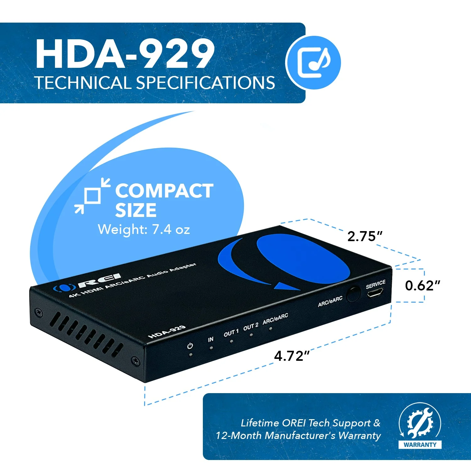 4K HDMI Audio Extractor ARC/eARC - Auto EDID management (HDA-929) - Image 7