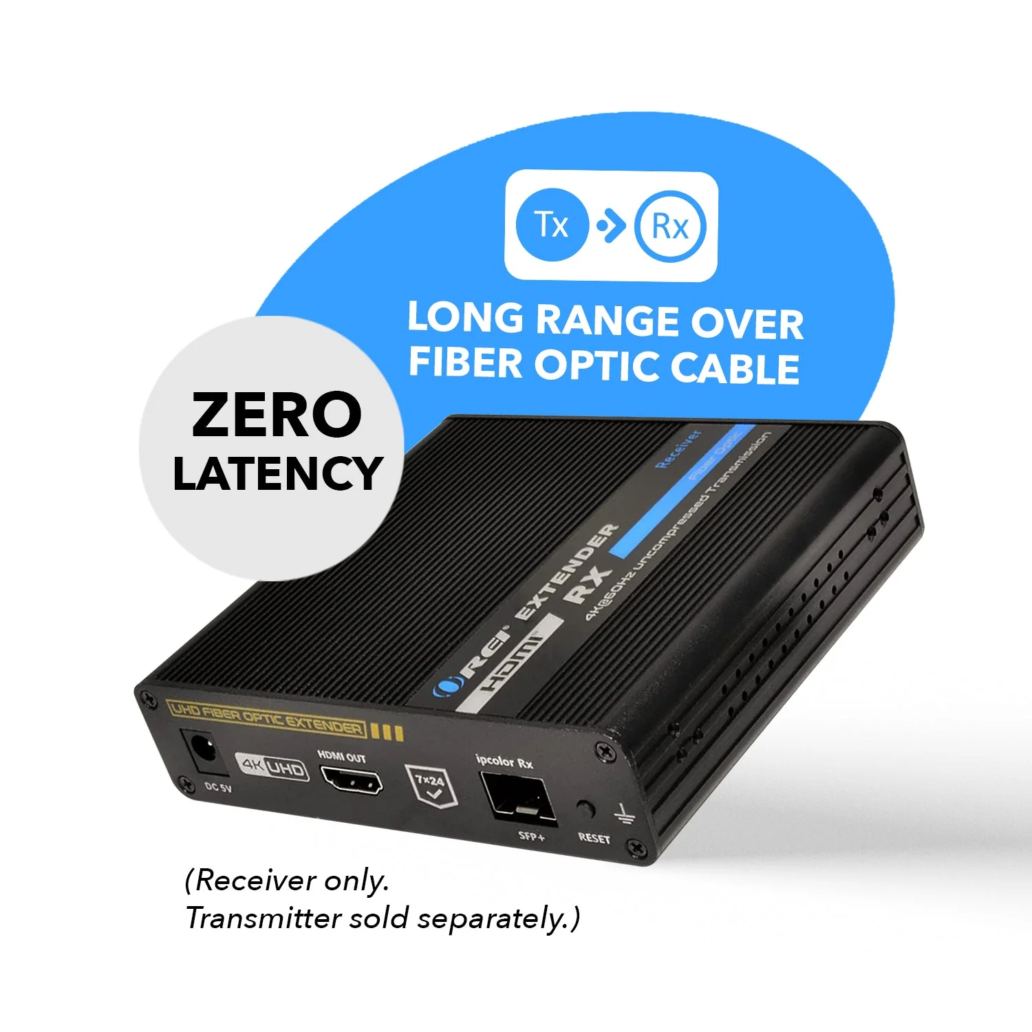 4K HDMI Extender Balun Over Fiber Optic Cable, HDR10, ARC & RS-232 Up to 40 KM - One to Many (Transmitter & Receivers sold separately) - Image 8