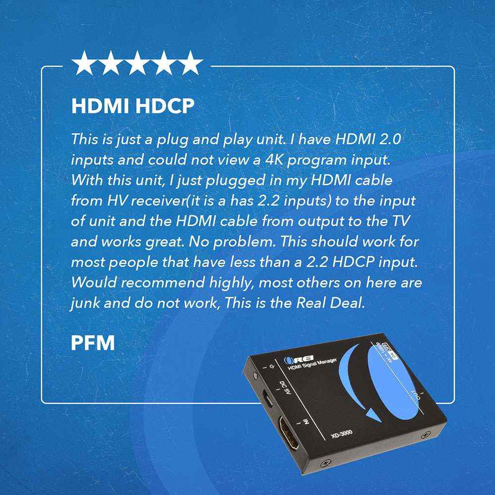 4K HDMI Signal Manager Supports HDMI 2.0, HDCP 2.3 - Downscale from 4K to 1080p (XD-3000) - Image 10