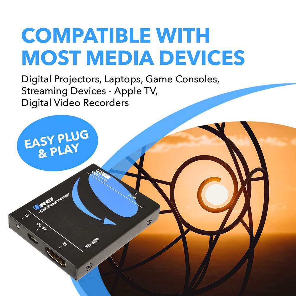 4K HDMI Signal Manager Supports HDMI 2.0, HDCP 2.3 - Downscale from 4K to 1080p (XD-3000) - Image 7