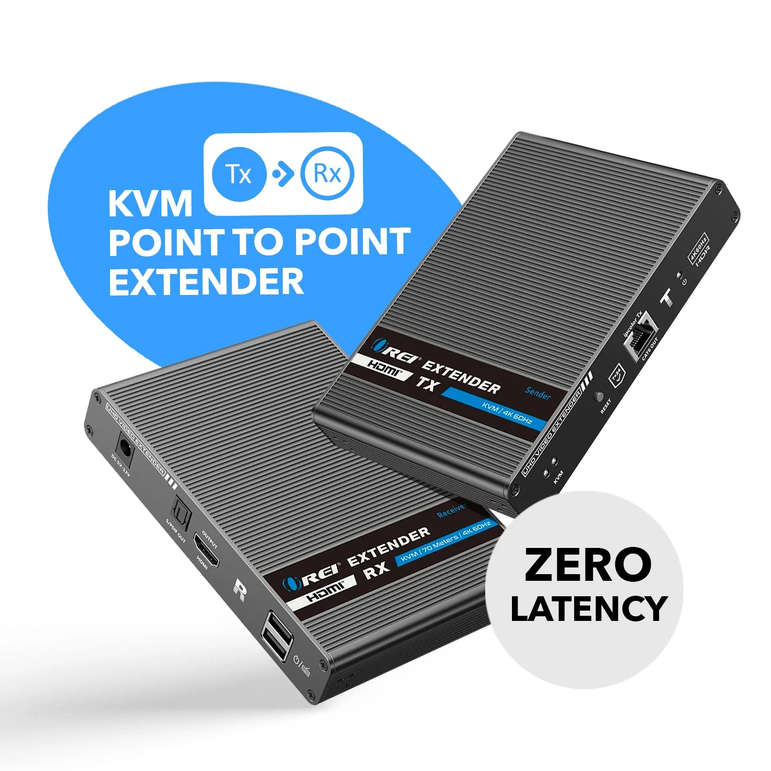 4K KVM HDMI Extender Over CAT6/CAT7 Cable Up to 230 Ft Keyboard & Mouse Over Network (UHD-IPC230-KVM) - Image 3