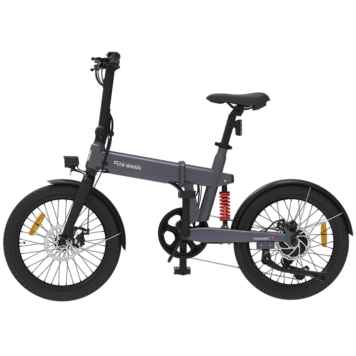 5th Wheel Electric Foldable Bike Thunder 2 - 49.7 Miles Range & 20 MPH, 700W Peak Motor