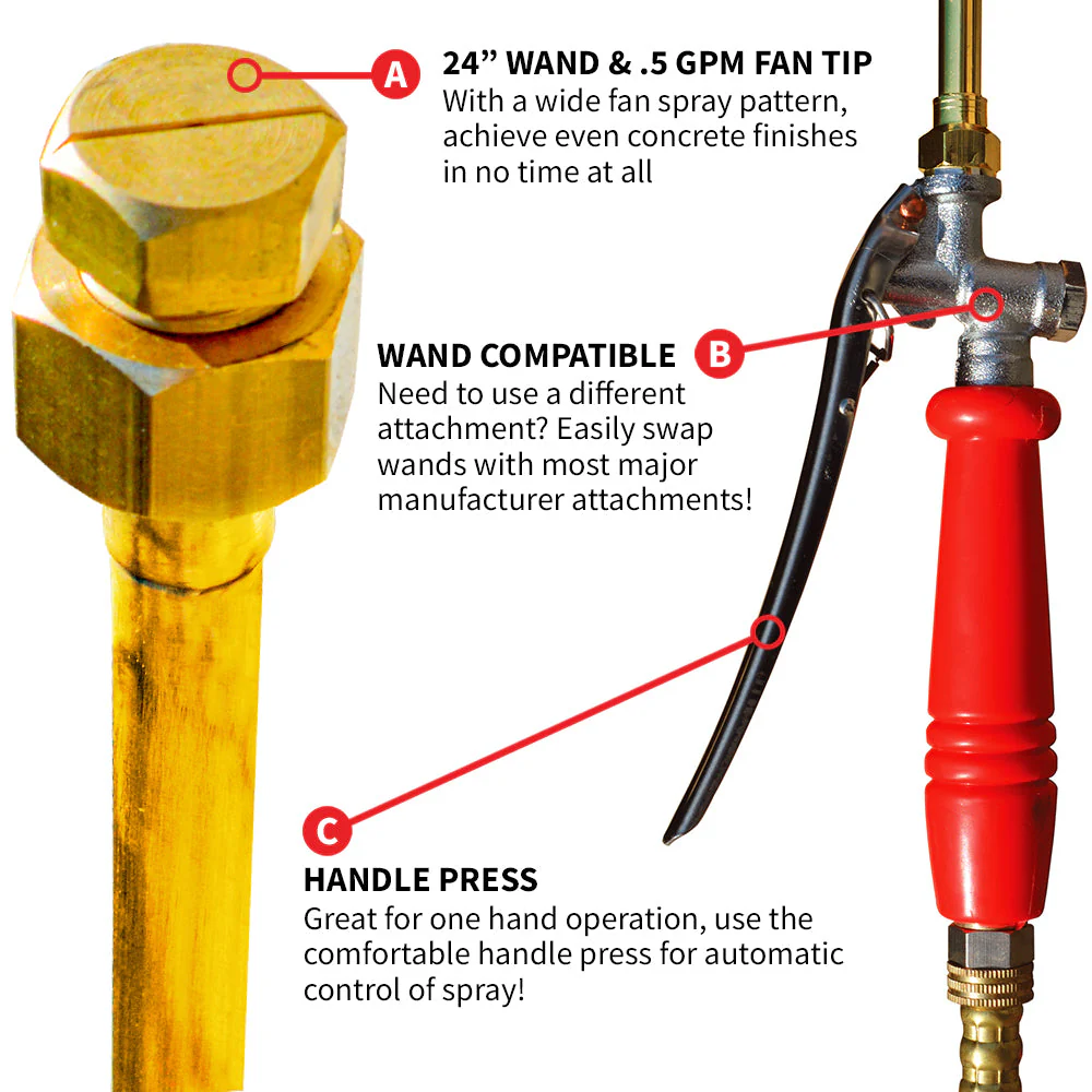 6.5 Gallon Backpack Concrete Sprayer .5 GPM Gas Finishing Tool for Cement Sealant Curing Stain - Image 6