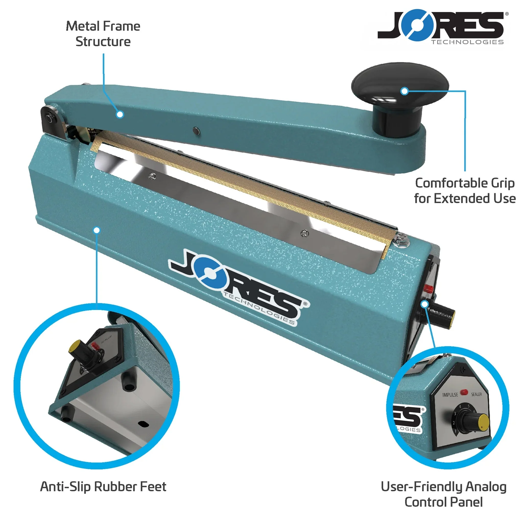 8” Manual Impulse Bag Wide Sealer - Image 4