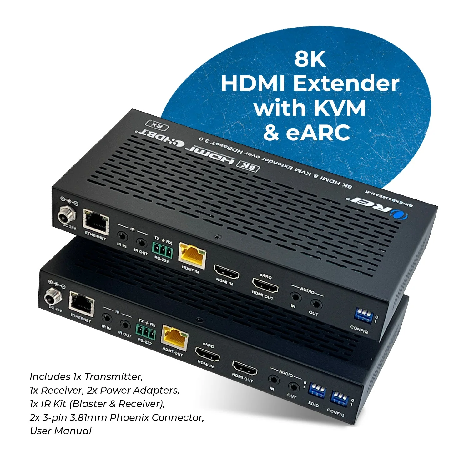 8K HDMI & KVM Extender over HDBaseT 3.0 up to 330 feet (BK-EXB330EAU-K) - Image 2