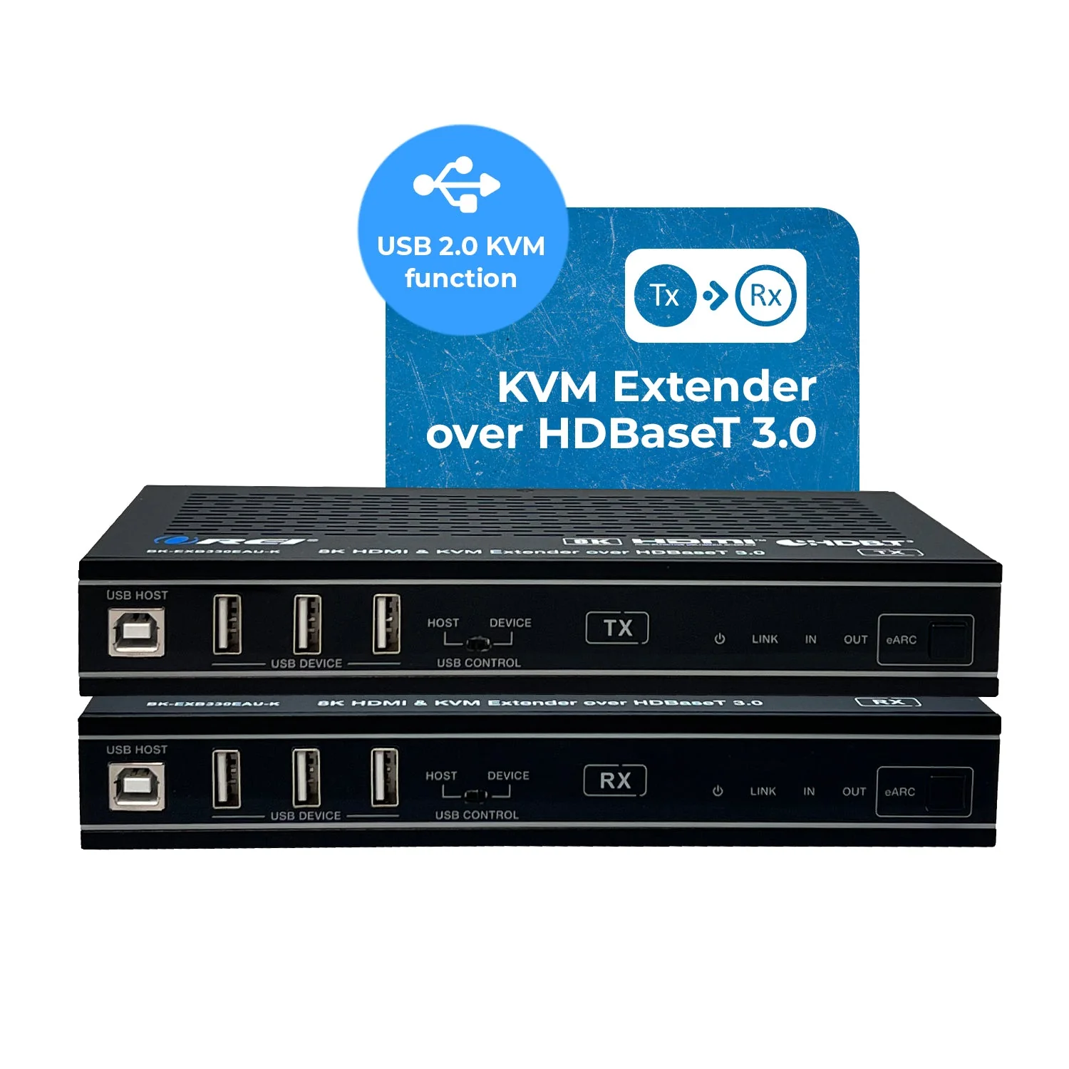 8K HDMI & KVM Extender over HDBaseT 3.0 up to 330 feet (BK-EXB330EAU-K) - Image 3