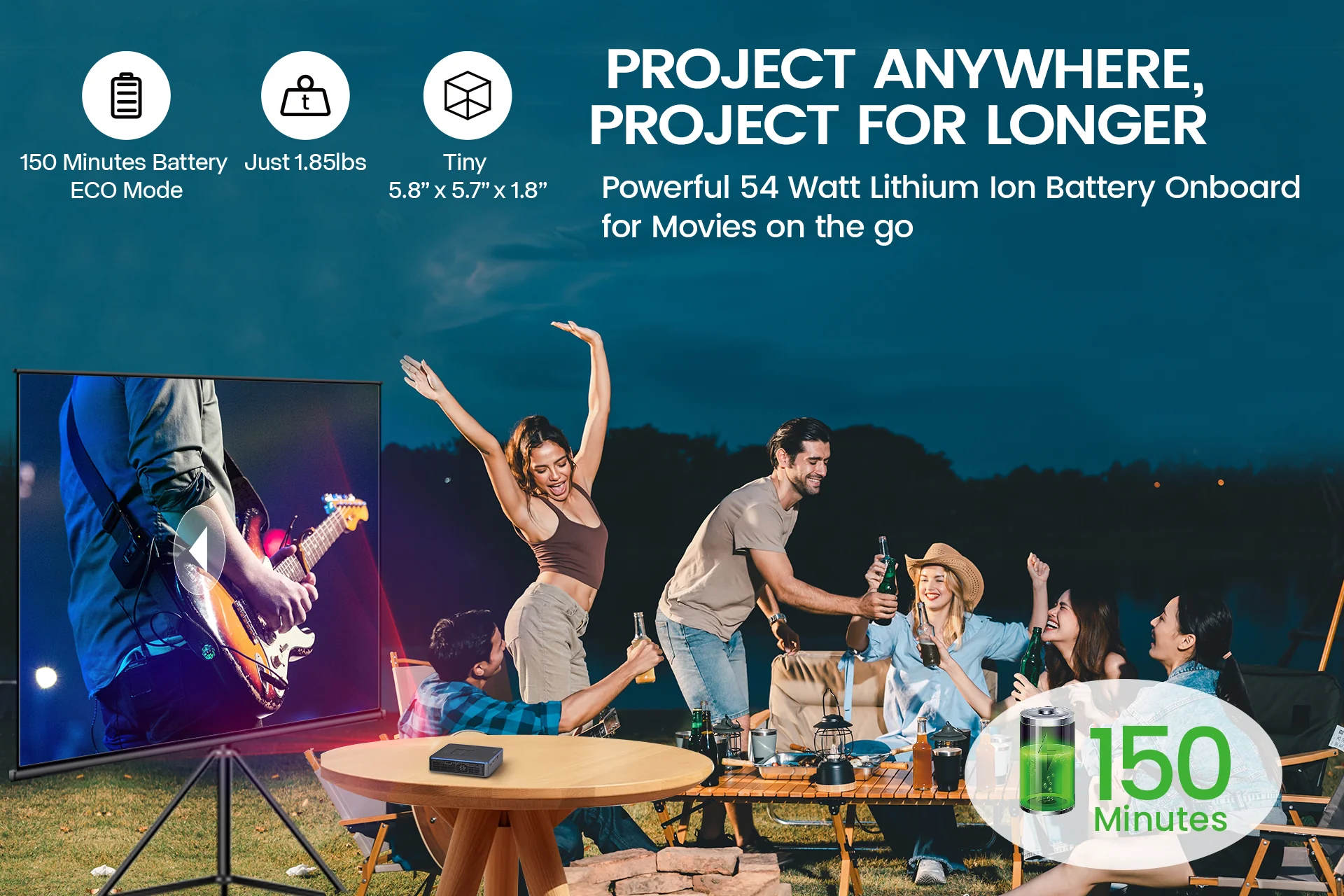 AAXA M8 Laser Smart Projector, 1080P Native, 1200 Lumens, USBC & Wireless Mirroring, Android onboard - Image 5