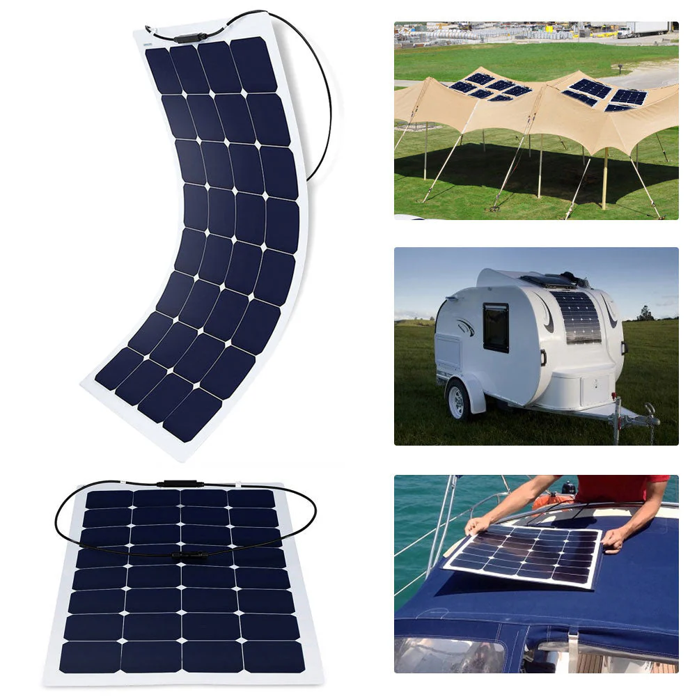 Acopower 110w 12v Flexible Thin lightweight ETFE Solar Panel with Connector - 1 Pack - Image 3