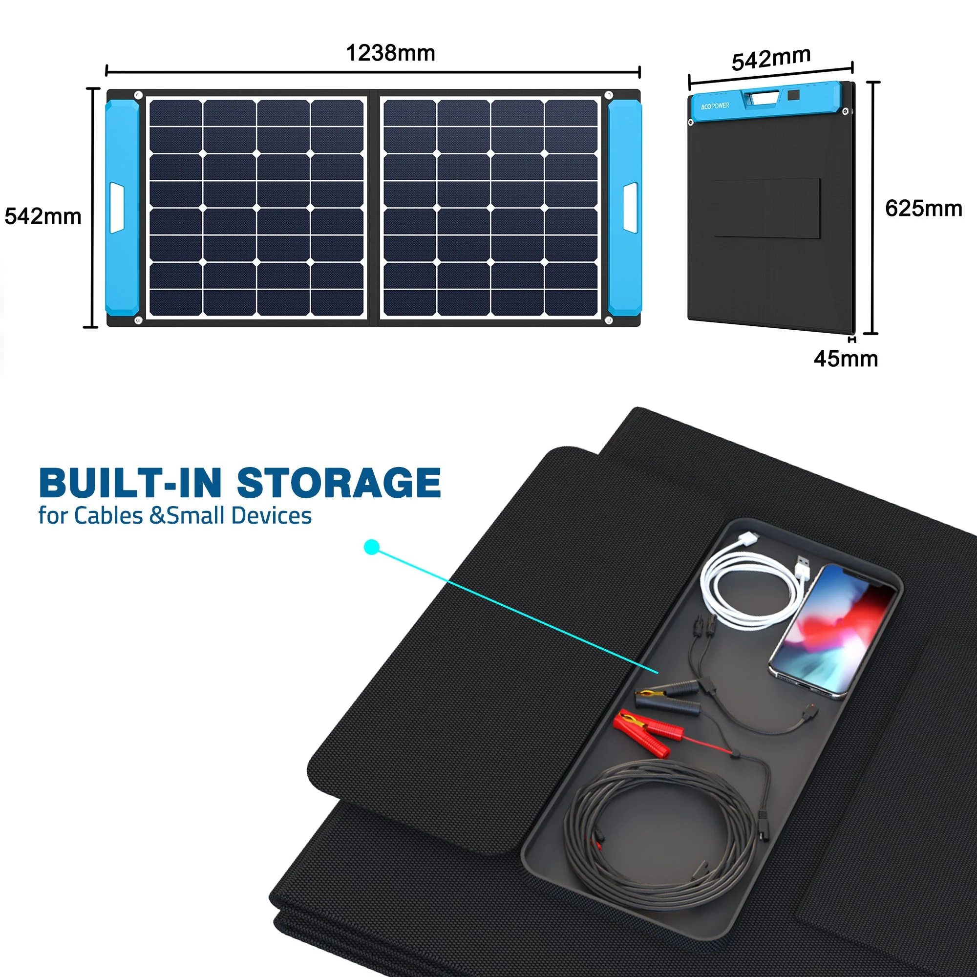 Acopower Foldable Kits Light weight suitcase 100W, w/controller - Image 7