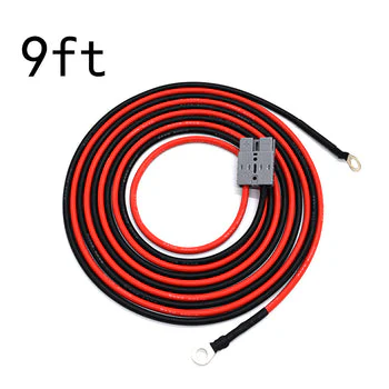Acopower Parts for Solar Suitcase/Foldable Panel 9ft 8AWG Anderson-Ring Cable