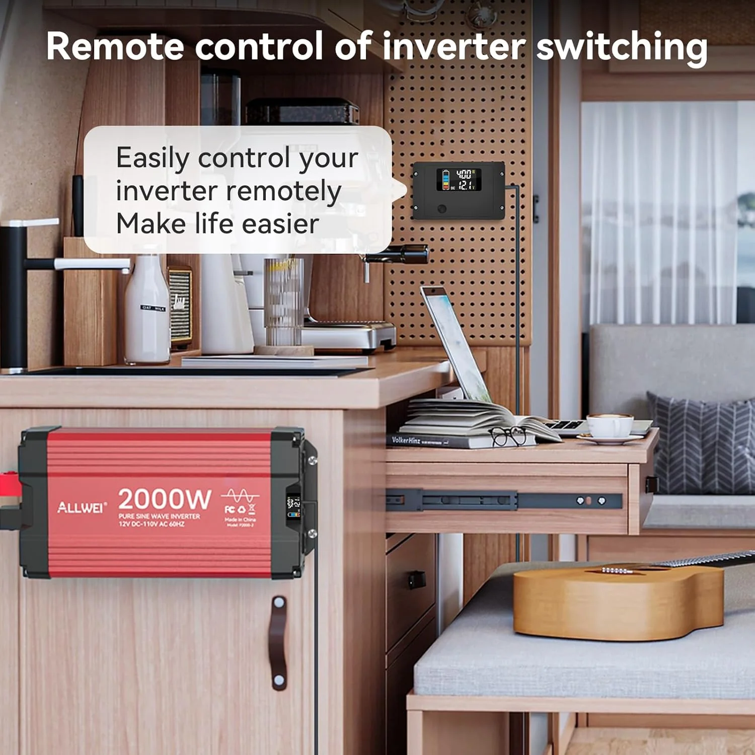 ALLWEI 2000W Pure Sine Wave Inverter - 12V DC to 110V AC Power Converter - Image 5