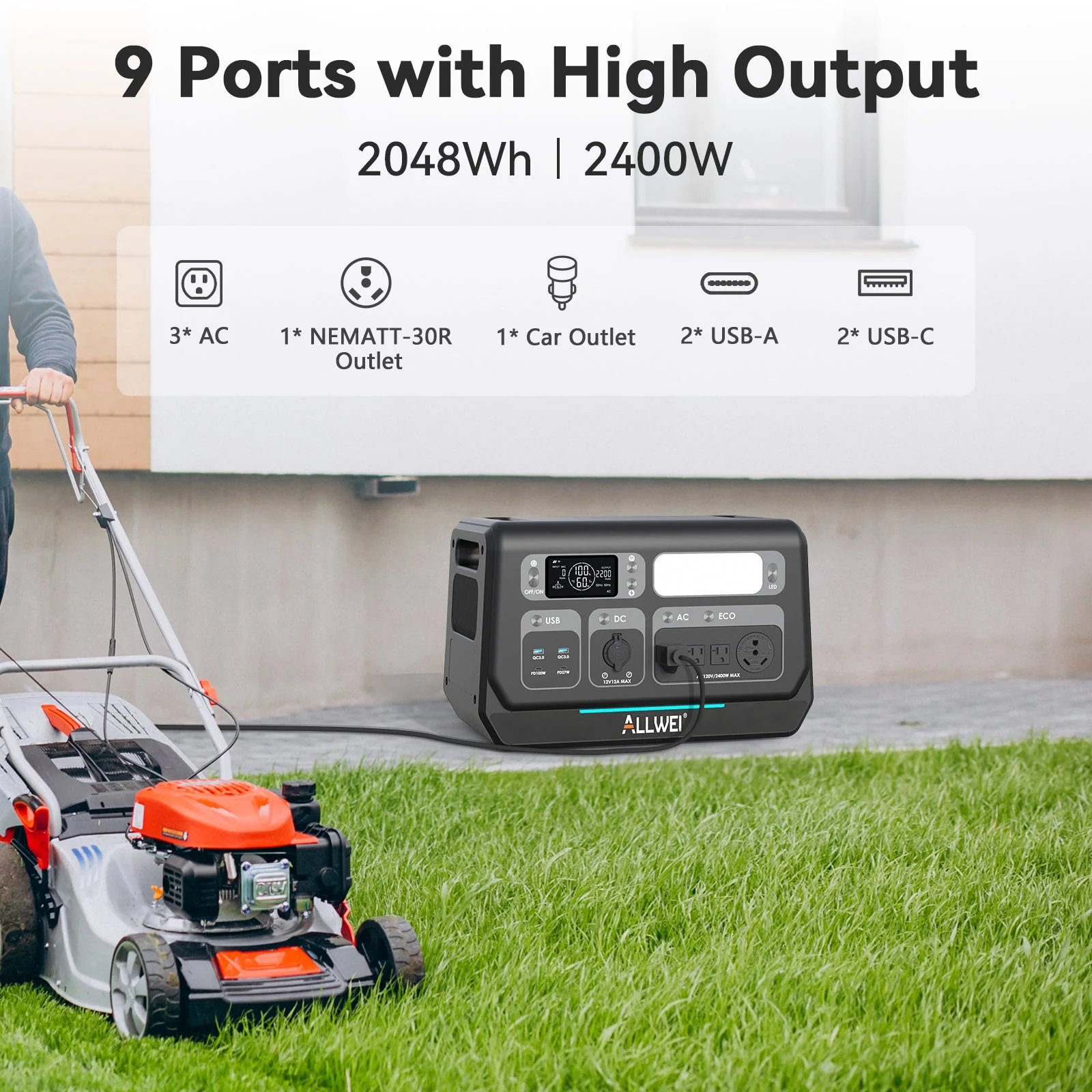 ALLWEI PPS2400+4* B200 PRO | Home Battery Backup up to 10kWh - Image 3