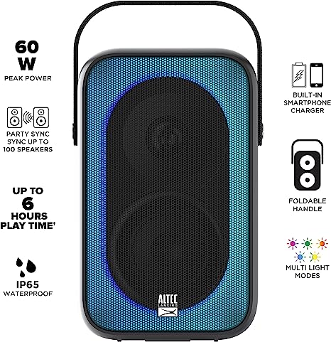 Altec Lansing Shockwave Wireless Bluetooth Party Speaker w/ Light Effects - Image 2