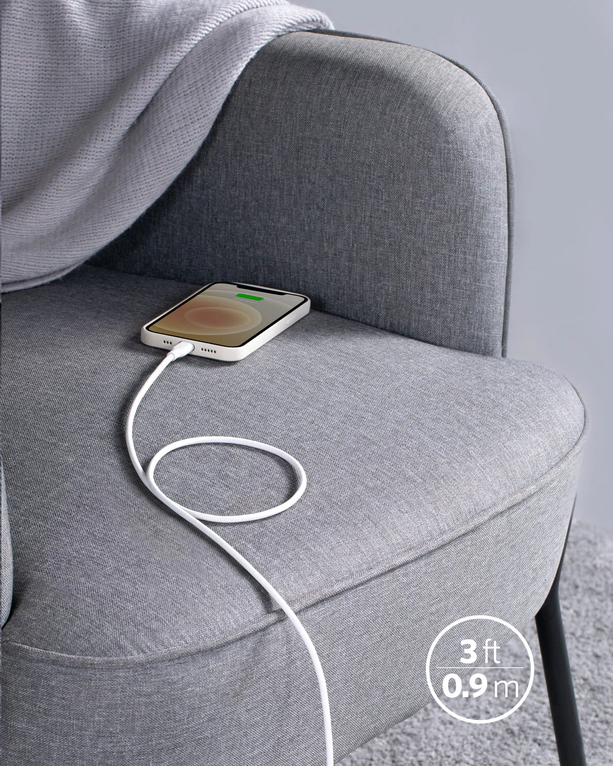 Anker 641 USB-C to Lightning Cable (Flow, 3 ft Silicone) - Image 11