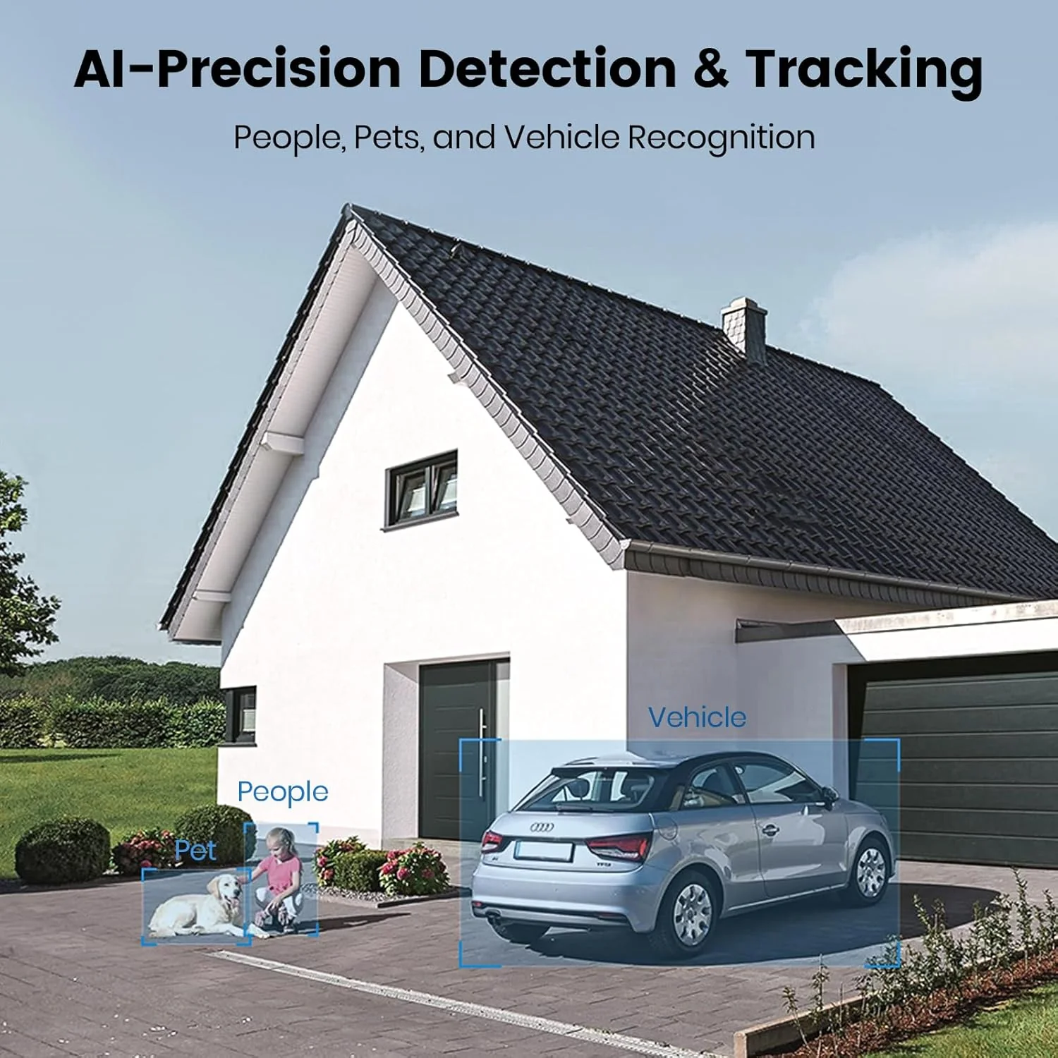 AOSU 2600 Lumen Brightness Wired Floodlight Camera - 270° Detection Angle And Vehicle Protection Camera - Image 7