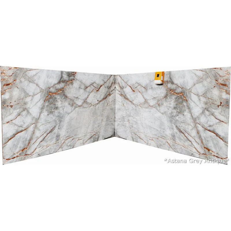 Astana Gray Antique Bookmatching Marble Slabs Polished - Livfloors Collection - Image 2