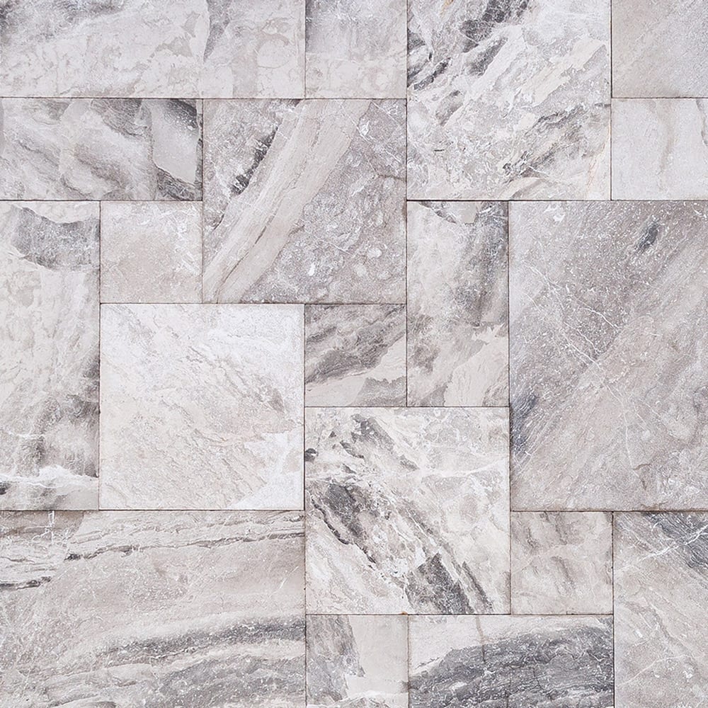 Atlantic Grey Marble Tiles Antique Pattern Sand-Blasted Brushed - Livfloors Collection - Image 10