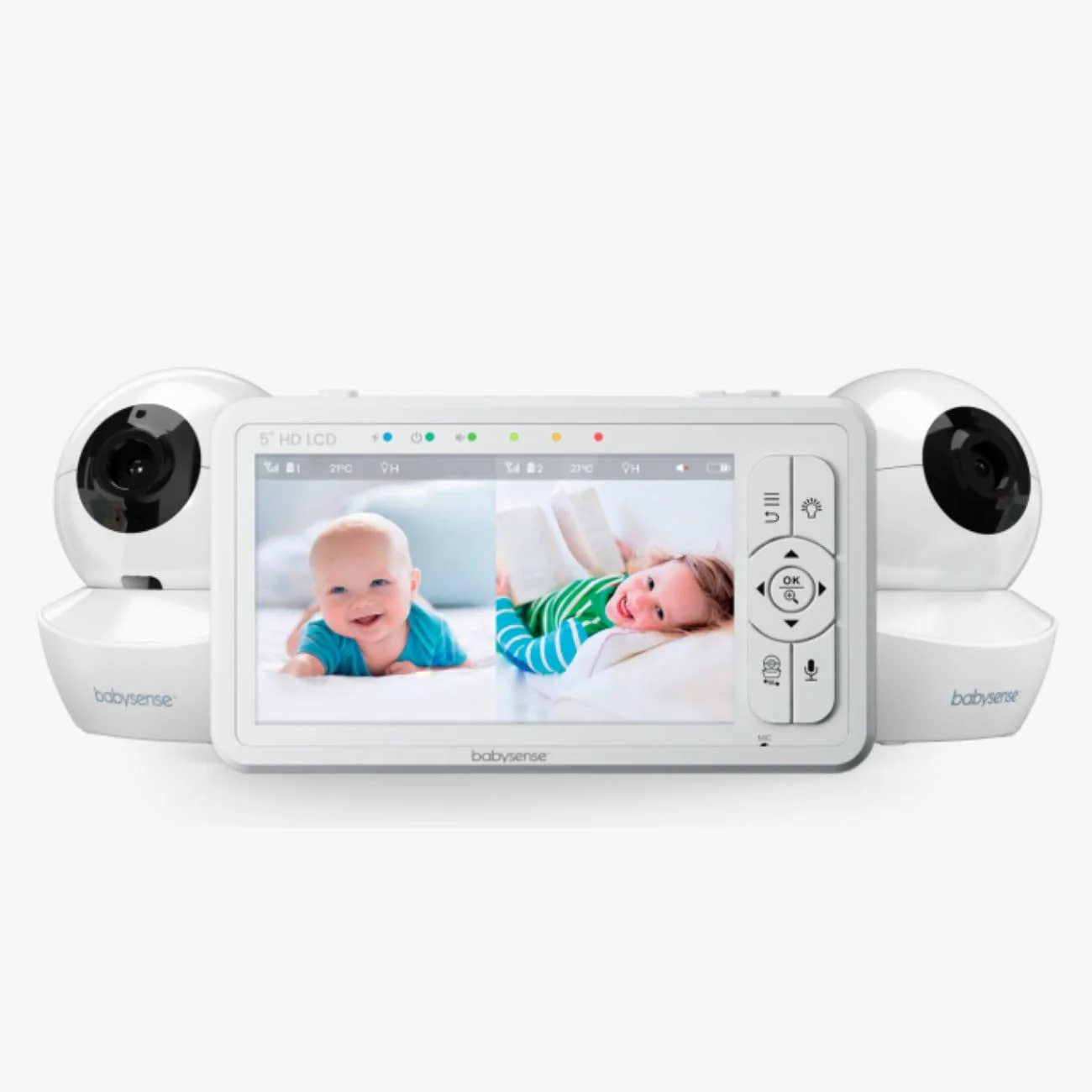 Babysense HD S2: Video Baby Monitor with 2 Cameras, Non Wifi, Split Screen & Night Light Machine - Image 3