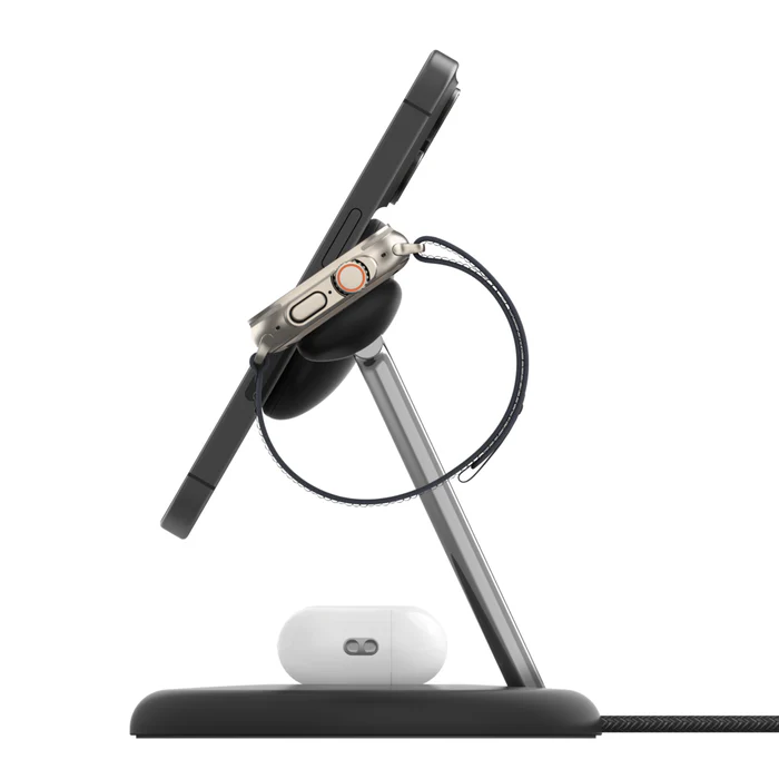 Belkin Boost Charge Pro 3-in-1 Wireless Charging Stand With Qi2 White - Image 2