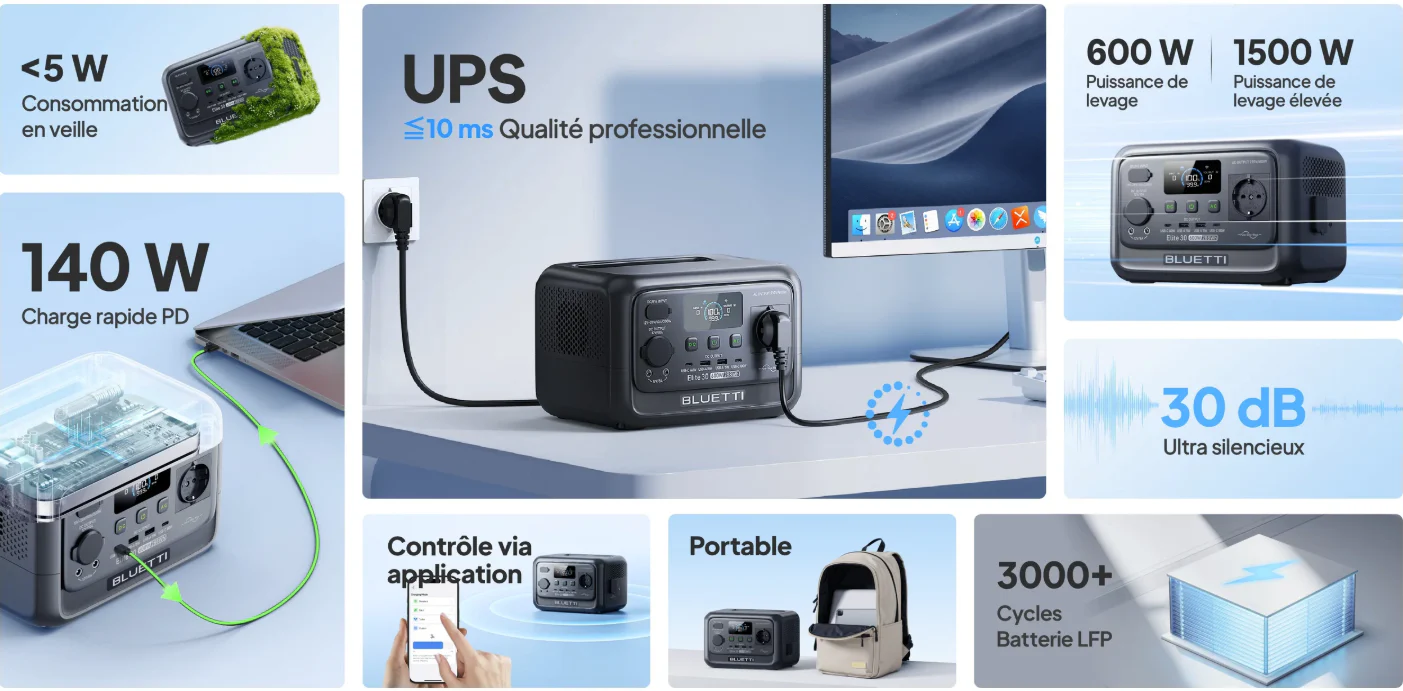 BLUETTI Elite 30 V2 Portable Power Station | 288 Wh 600 W - Image 4