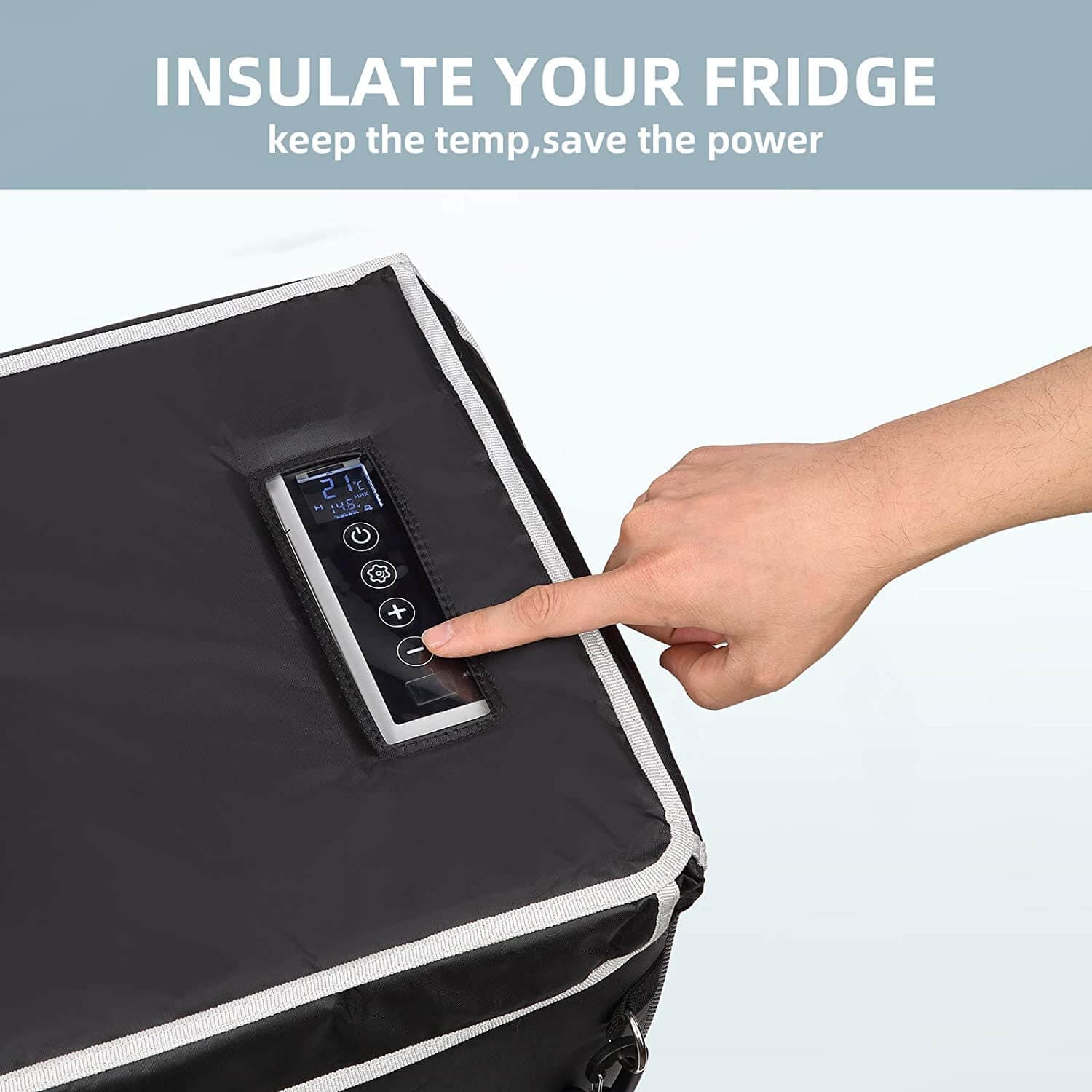 BougeRV 12V 30 Quart (28L) Portable Car Refrigerator Cover - Image 4